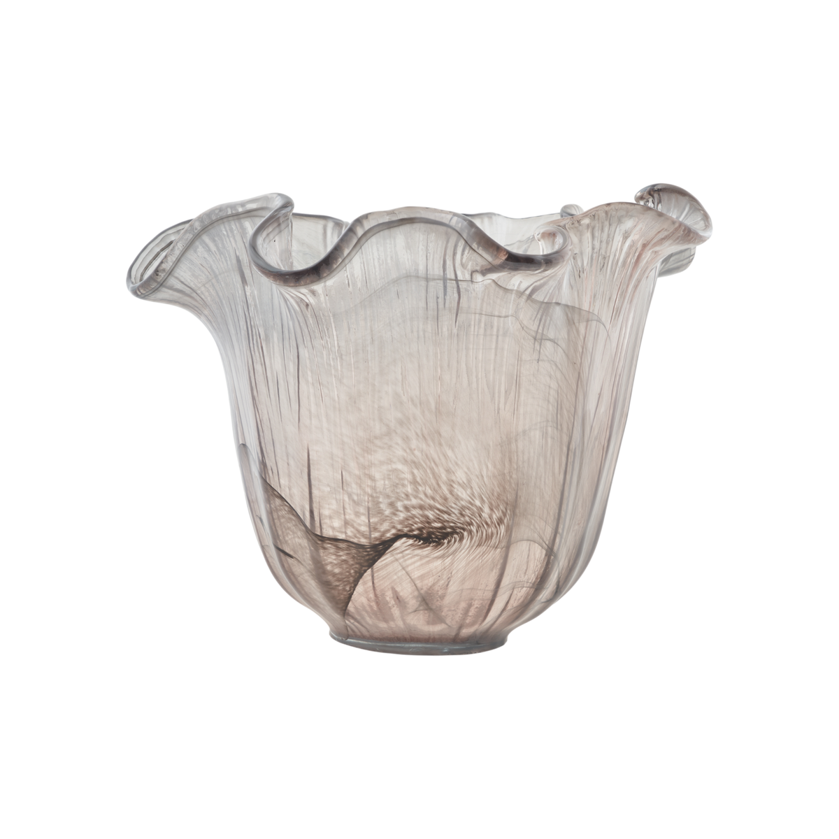 Ruffle Art Glass Vase