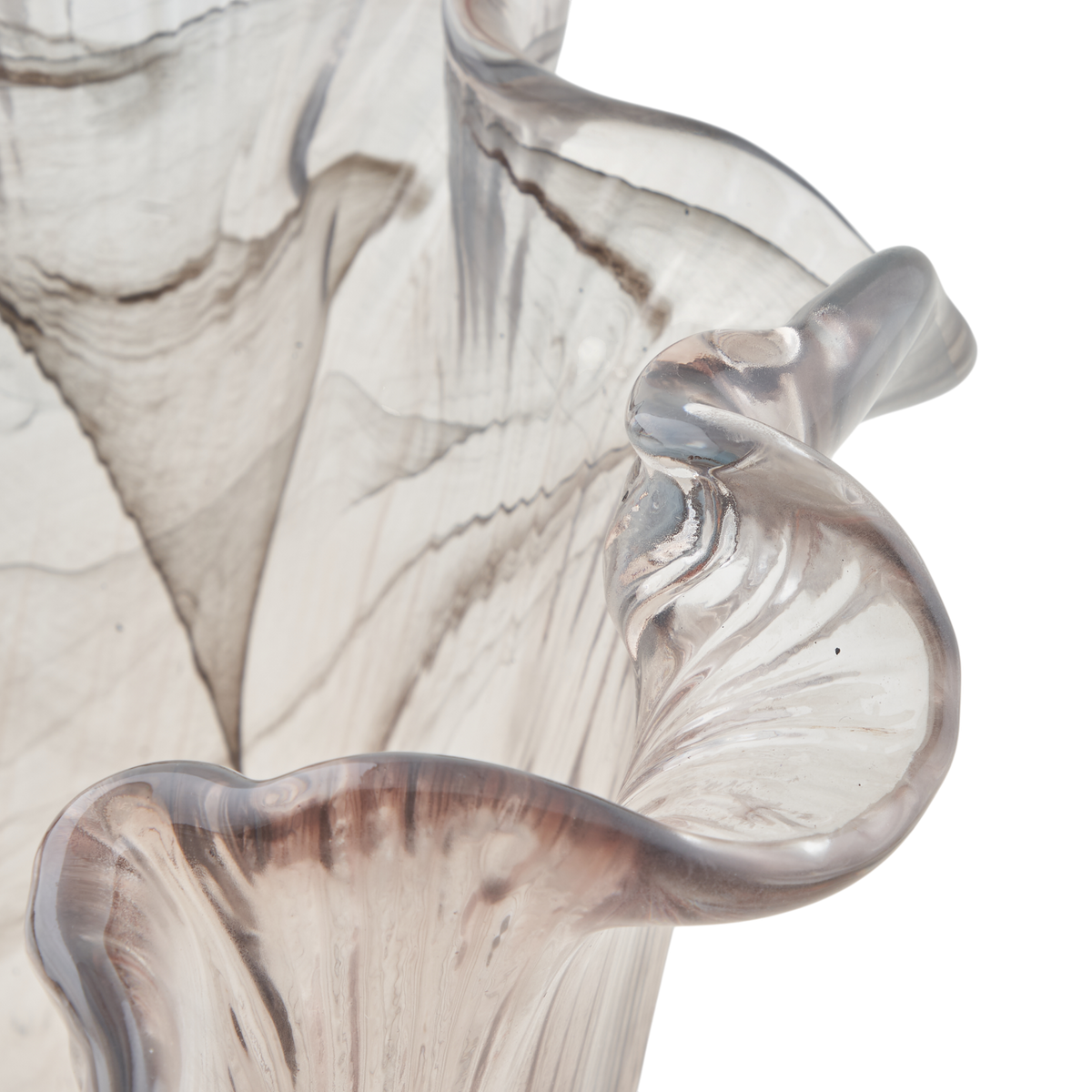 Ruffle Art Glass Vase