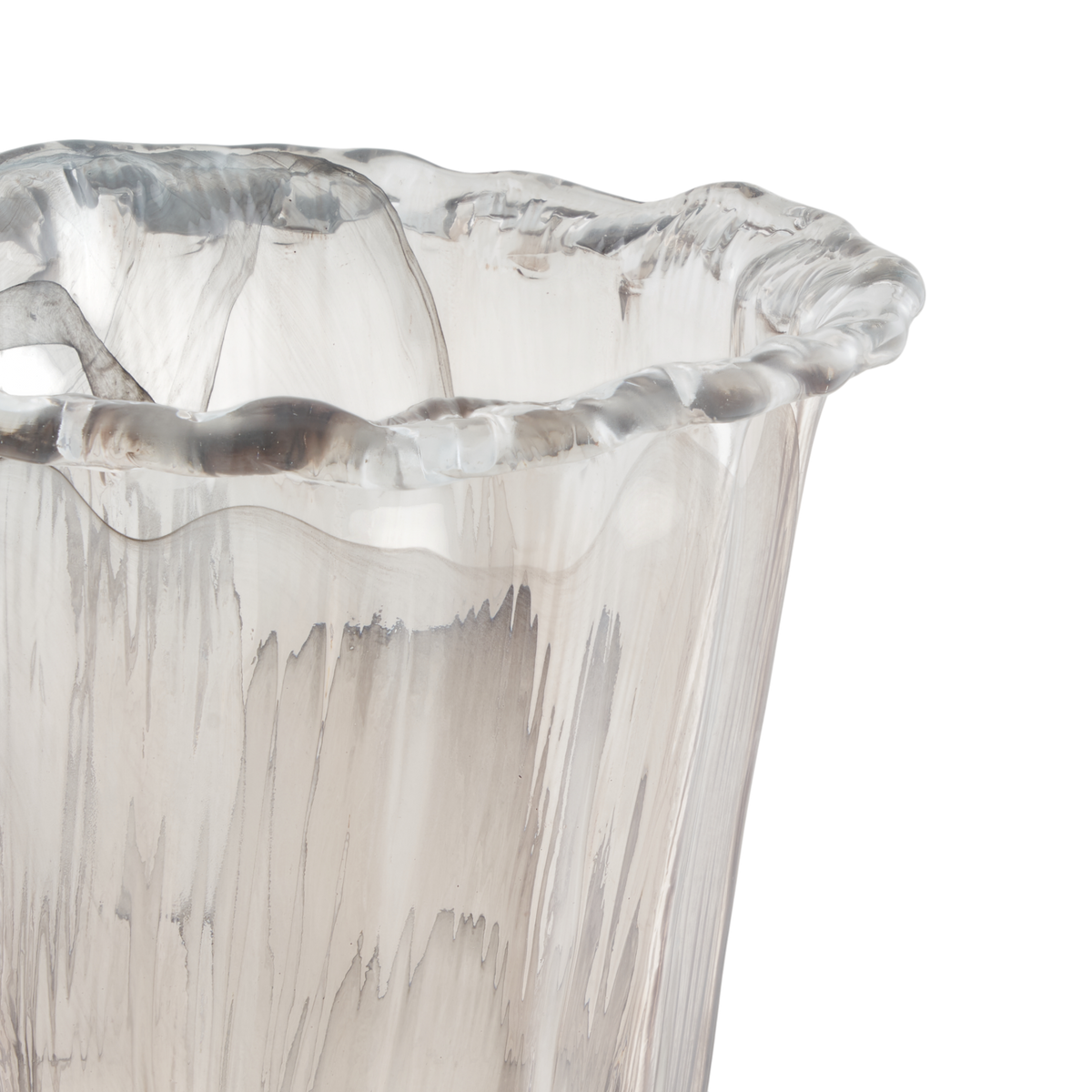 Ruffle Art Glass Vase