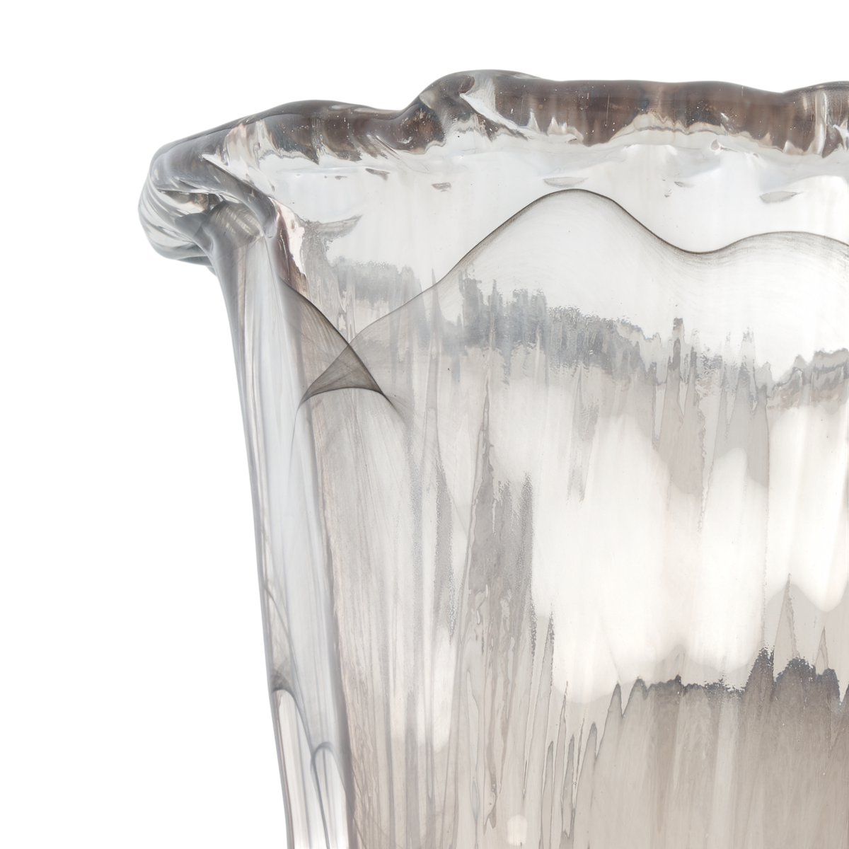 Ruffle Art Glass Vase