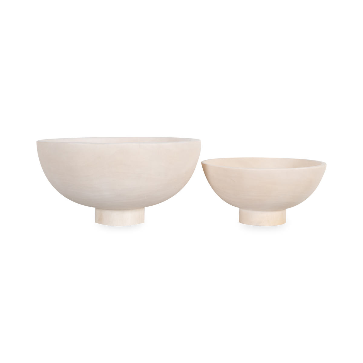 Ivory Turned Pedestal Bowl