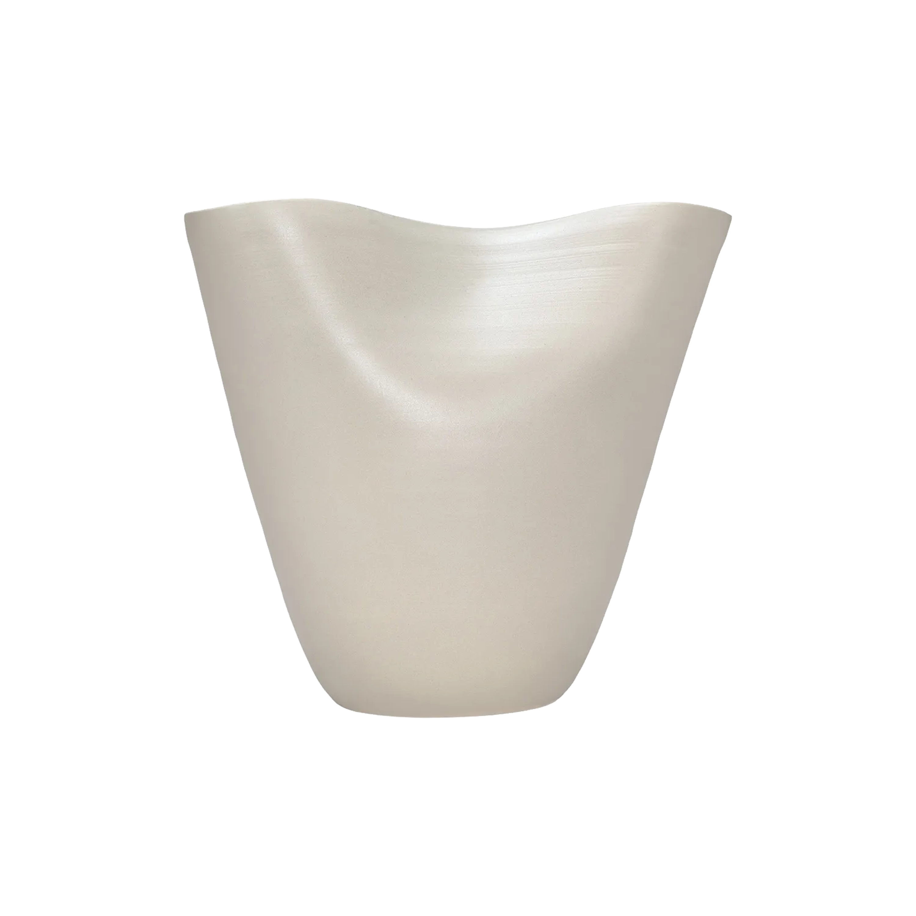 Sculpted Ceramic Wide Vase