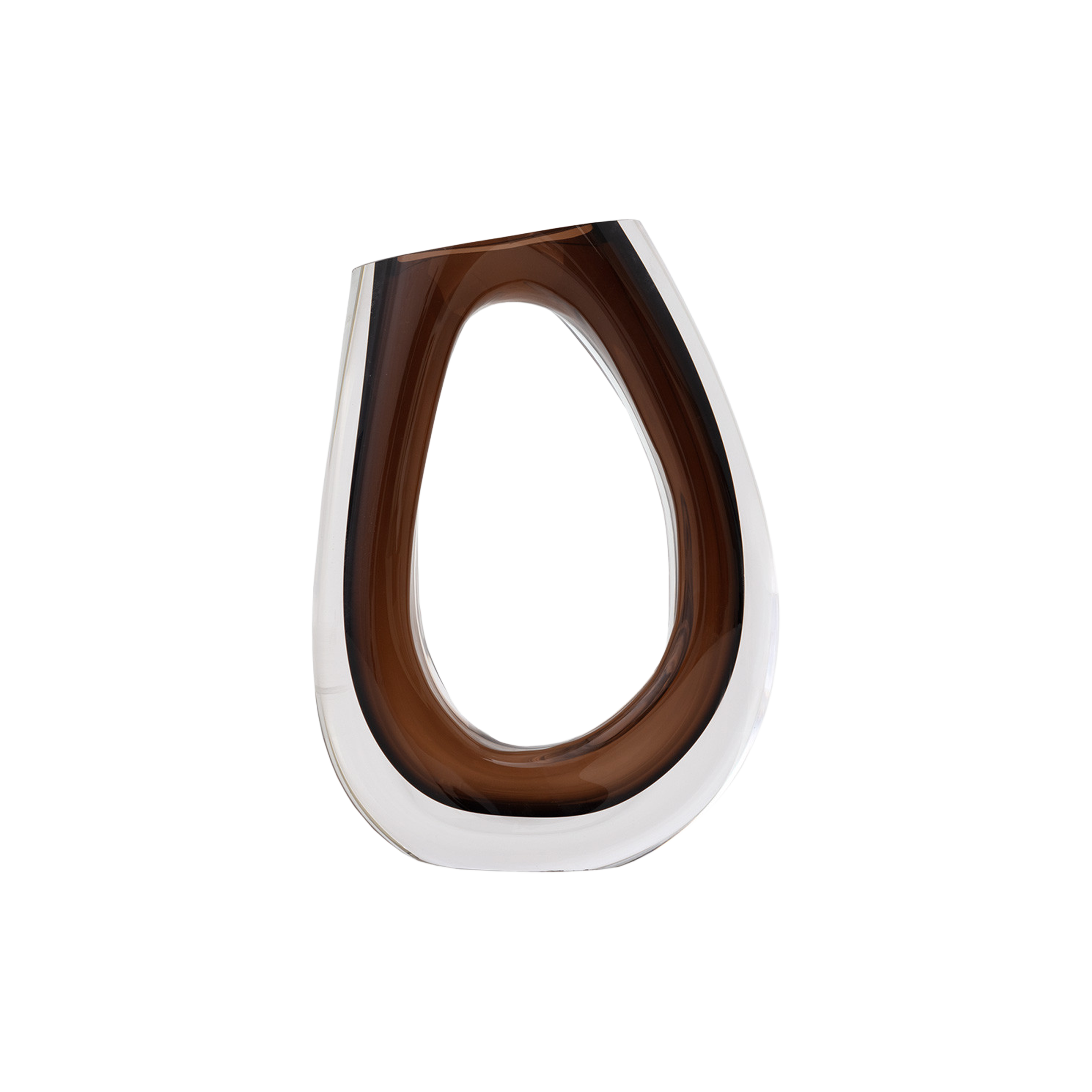 Oblong Art Glass Vase