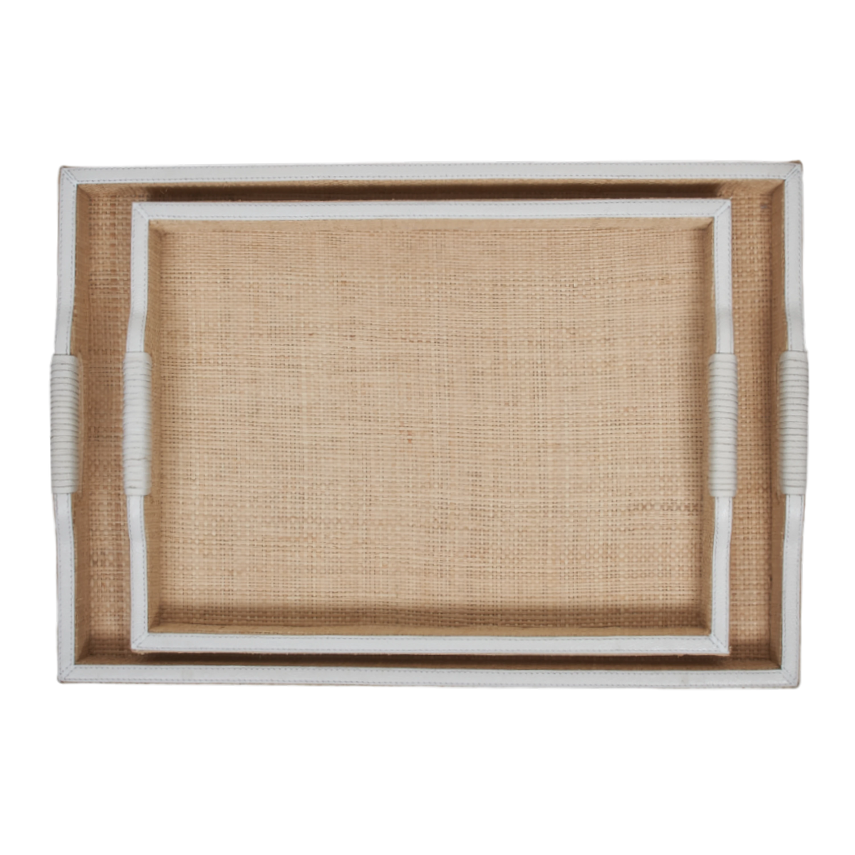 Hammet Raffia Tray Set