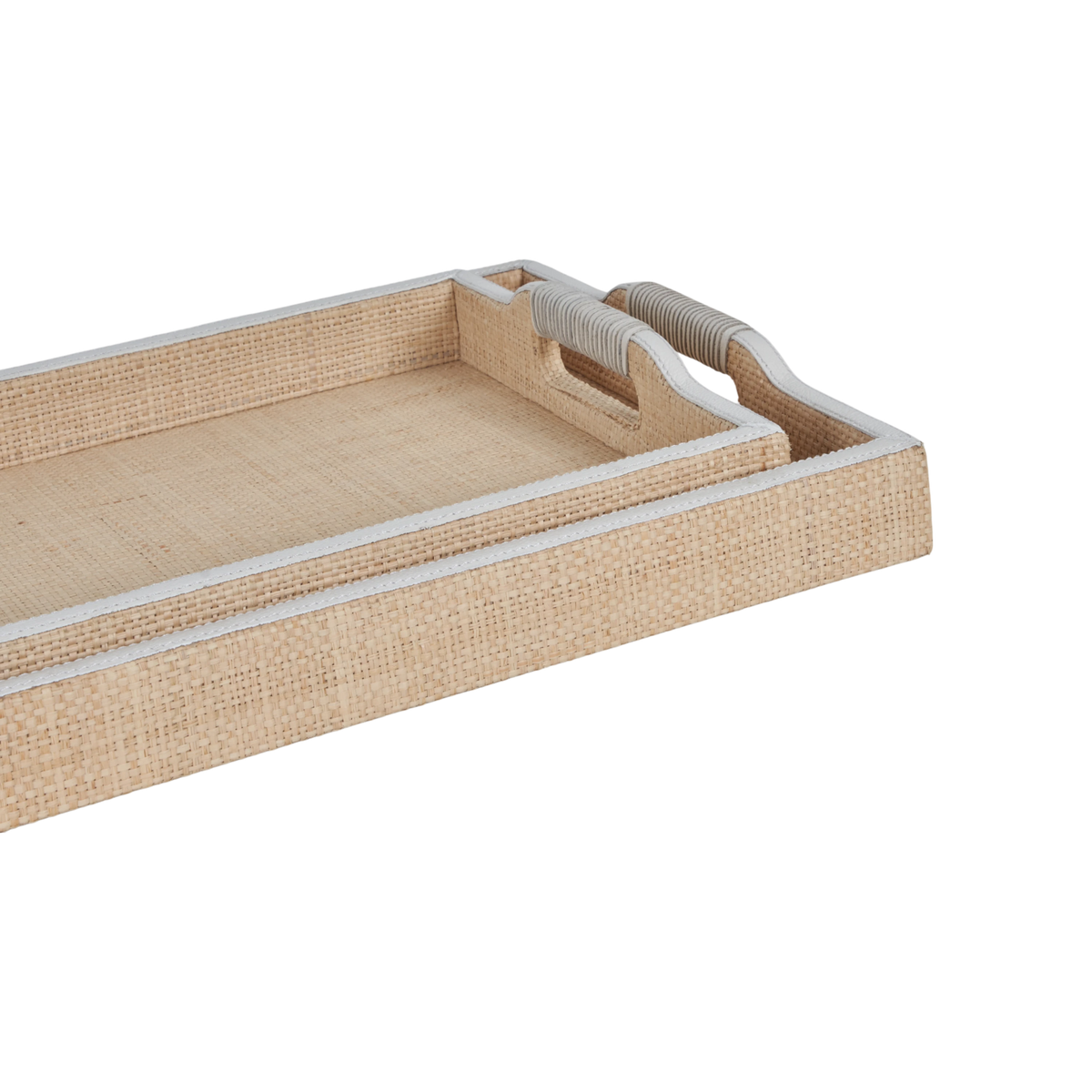Hammet Raffia Tray Set