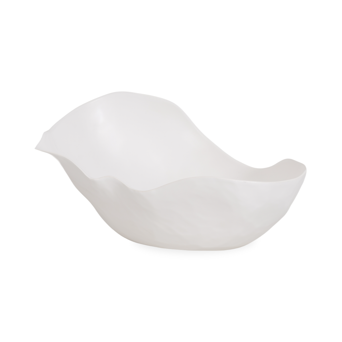 Characterized by its eloquent rim and its asymmetric shape, this Horn Bowl can provide a contemporary flair with its amicable design, subtle textures and its handcrafted Portuguese