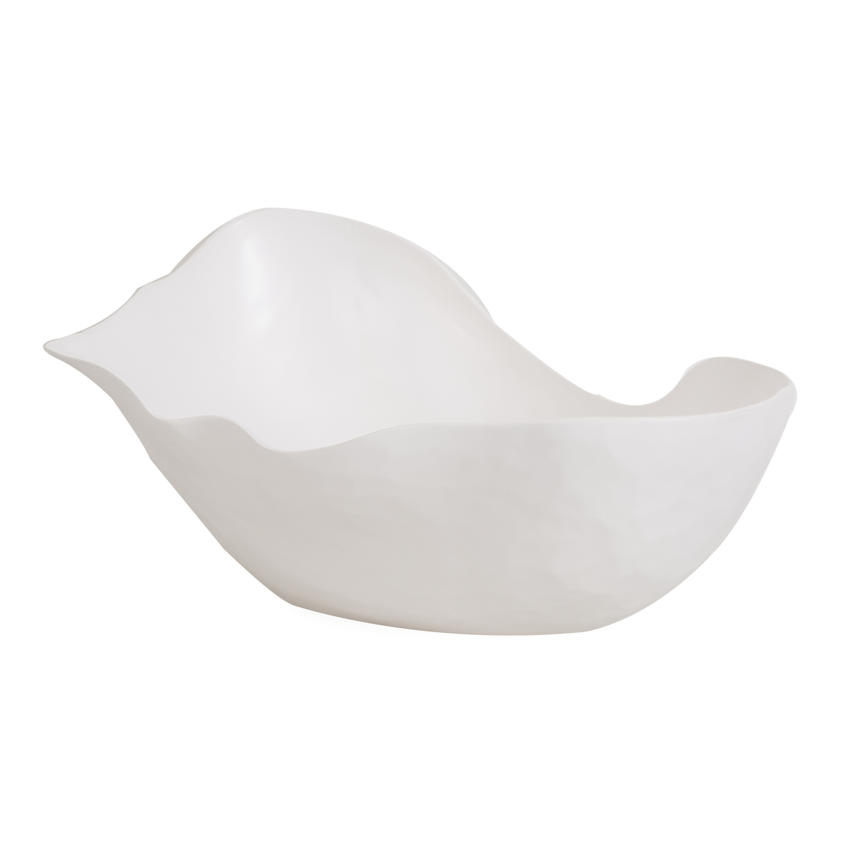 Characterized by its eloquent rim and its asymmetric shape, this Horn Bowl can provide a contemporary flair with its amicable design, subtle textures and its handcrafted Portuguese