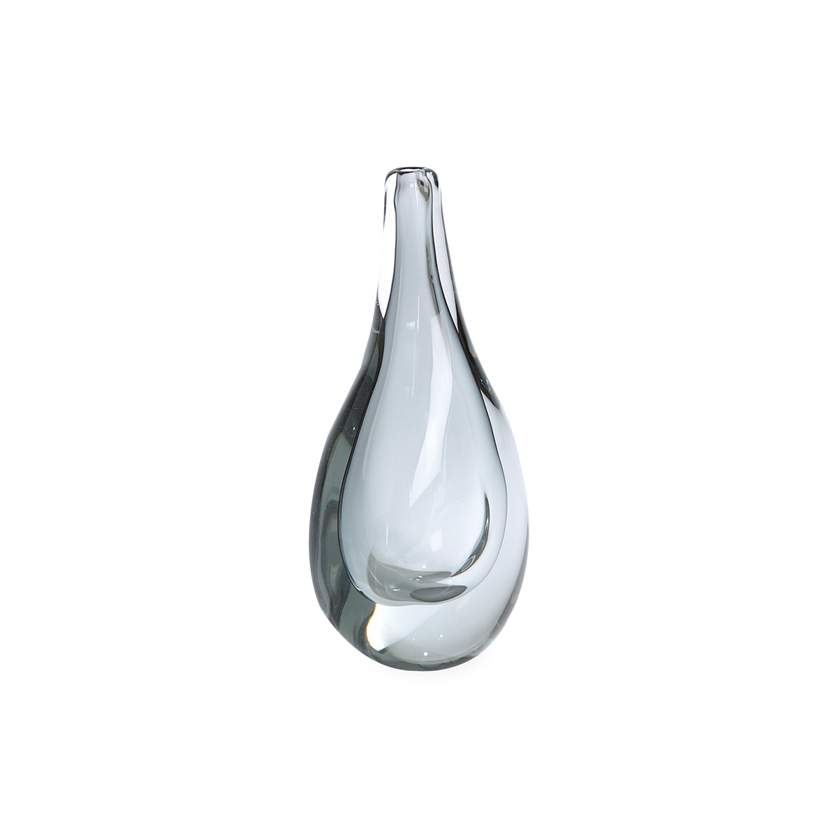 Reminiscent of a raindrop, the Stretched Neck Vase has an elegant round silhouette with a tall, long neck.