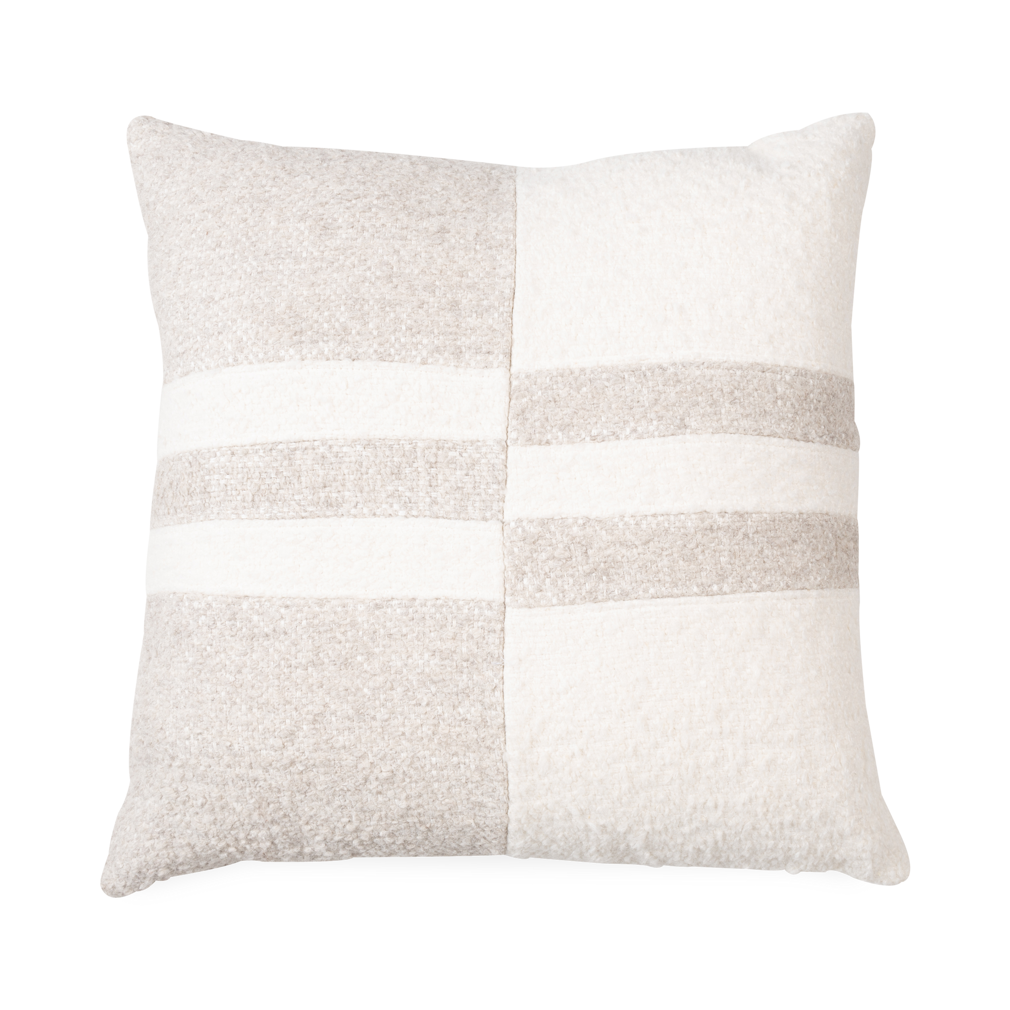 A pillow that is perfect for those who value the visual impact and physicality of textures, the Boucle Pillow is woven with a gradient of grey and oyster tones that is full of orga
