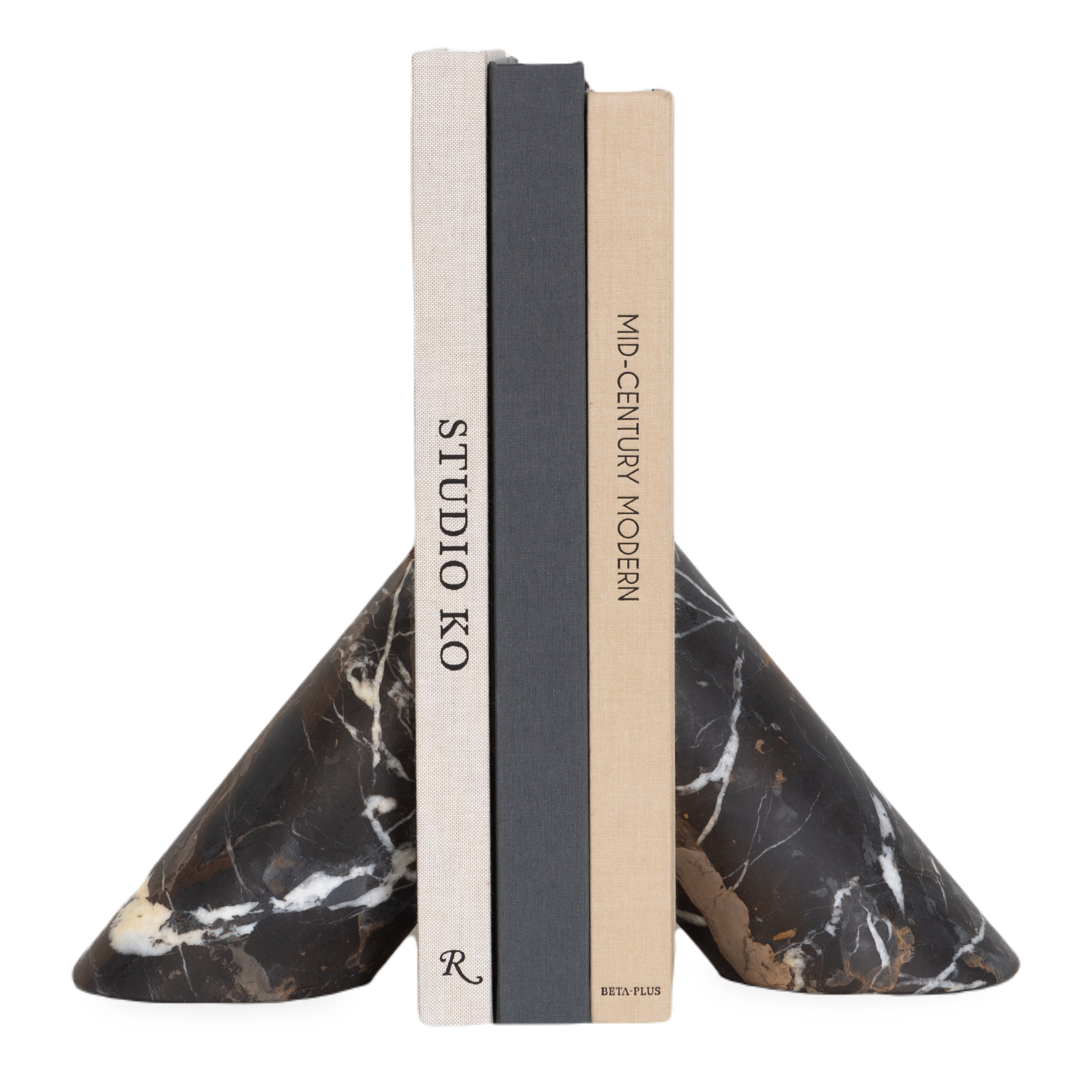 Honed Marble Bookends are crafted from honed marble, these beautiful book ends are jet black and make a stunning addition to any bookcase.