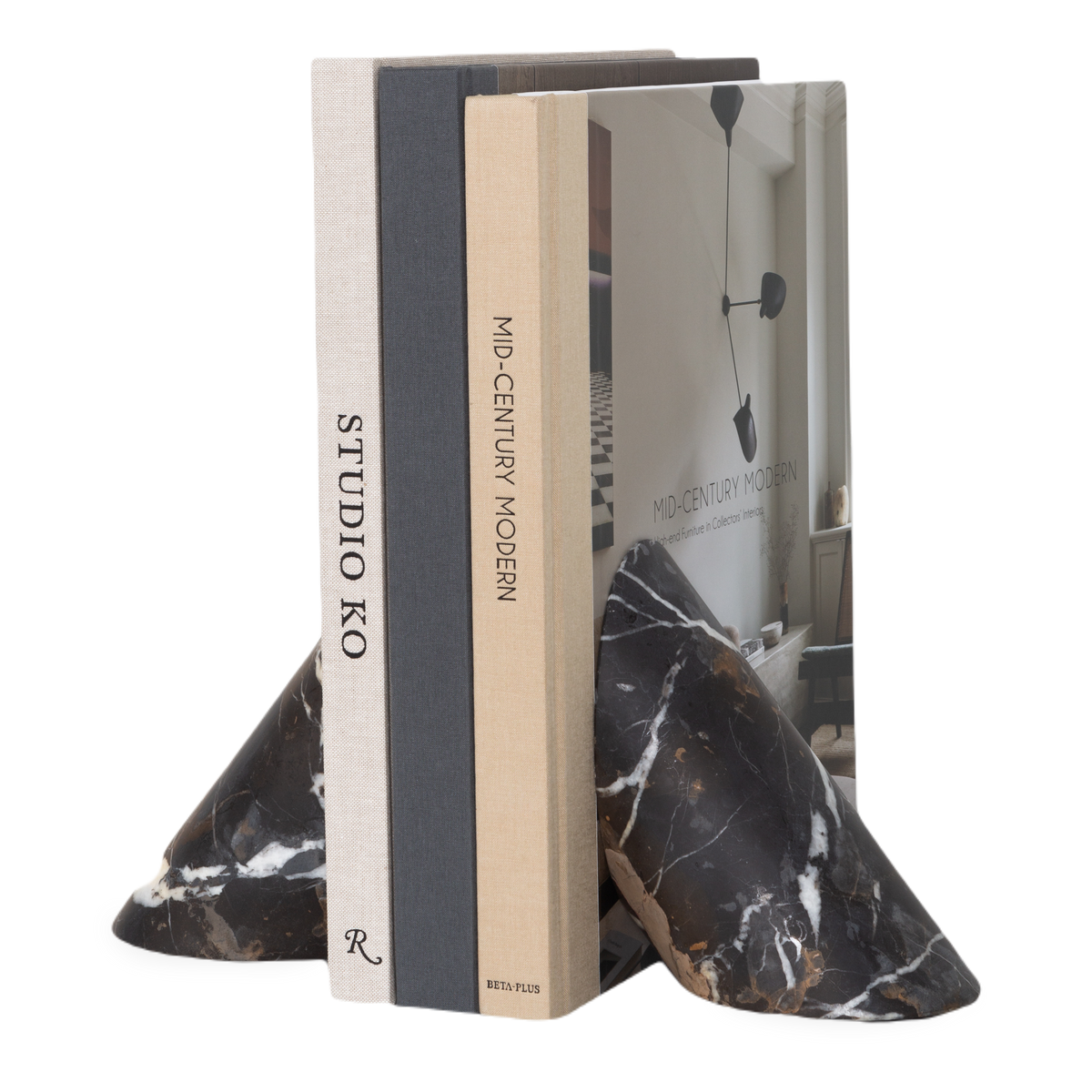 Honed Marble Bookends