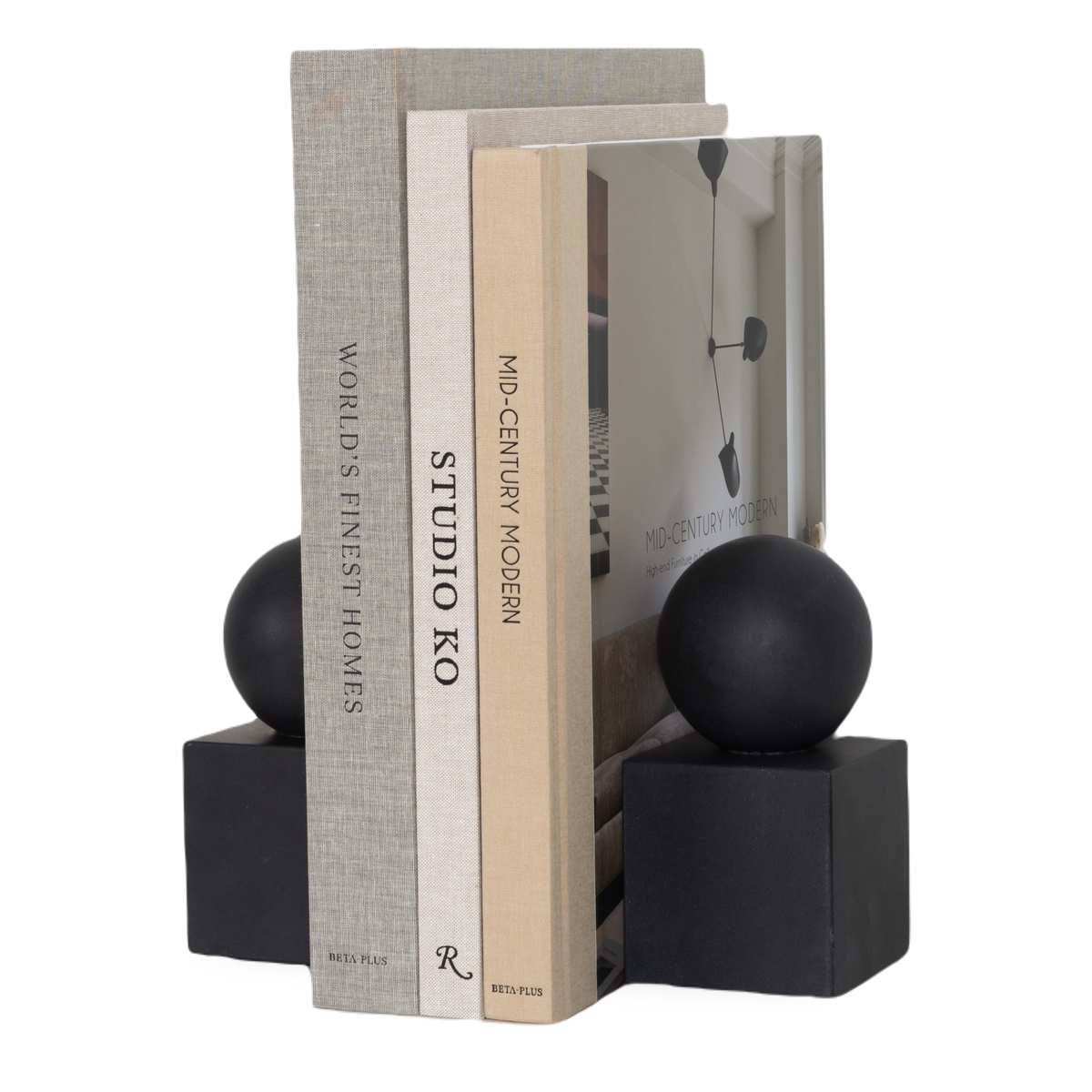 Honed Marble Bookends