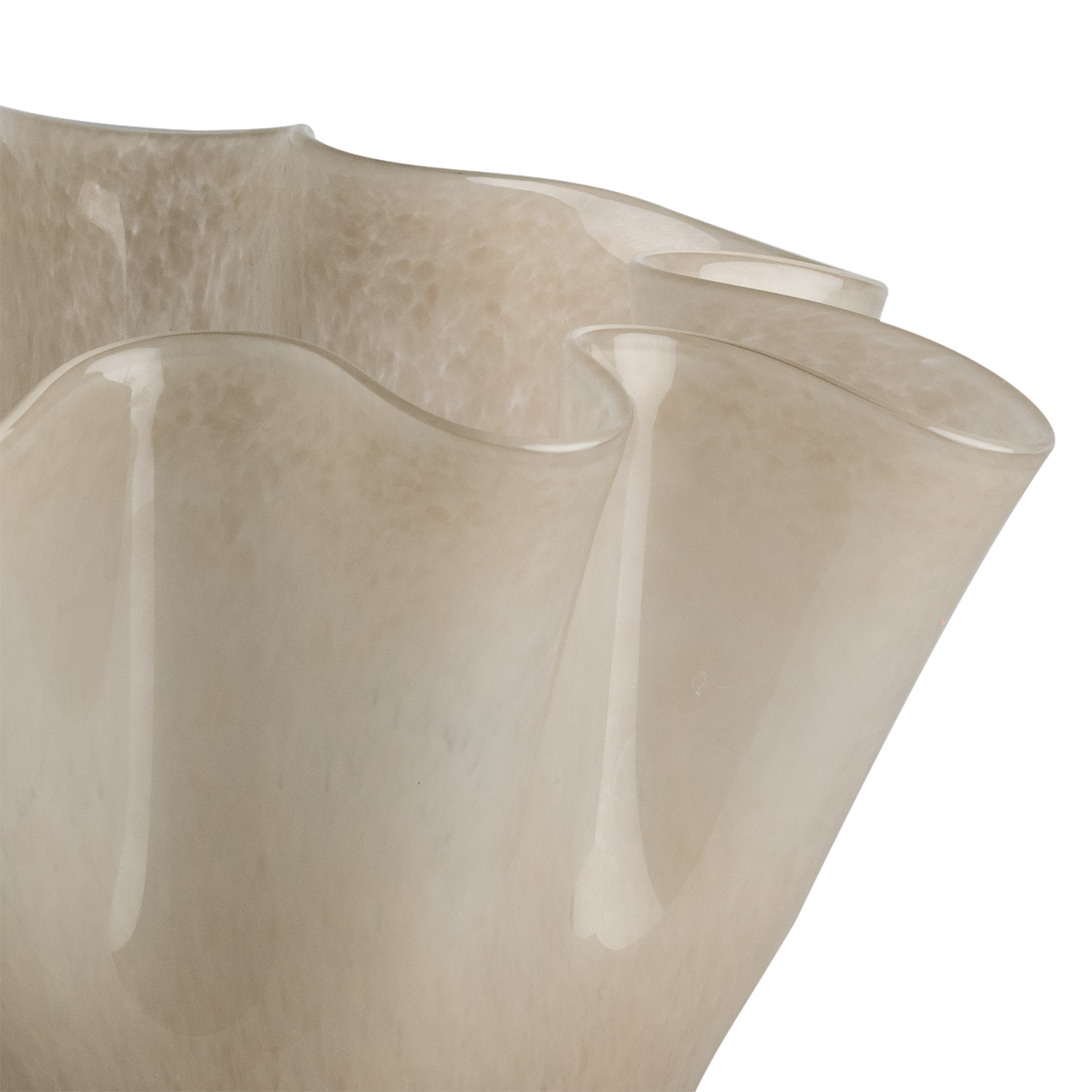 Gloss Glass Fluted Vase