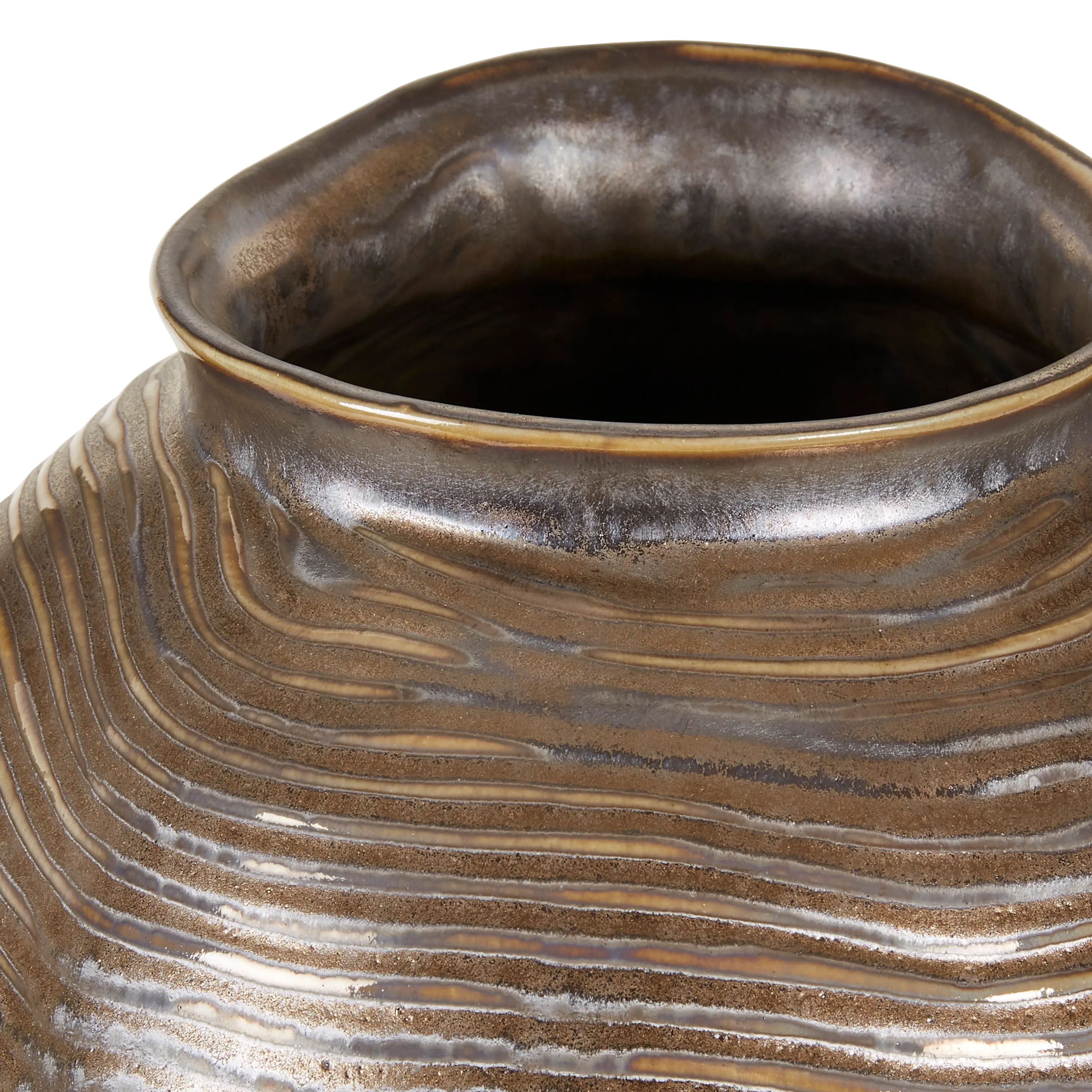 Ridge Ceramic Vase