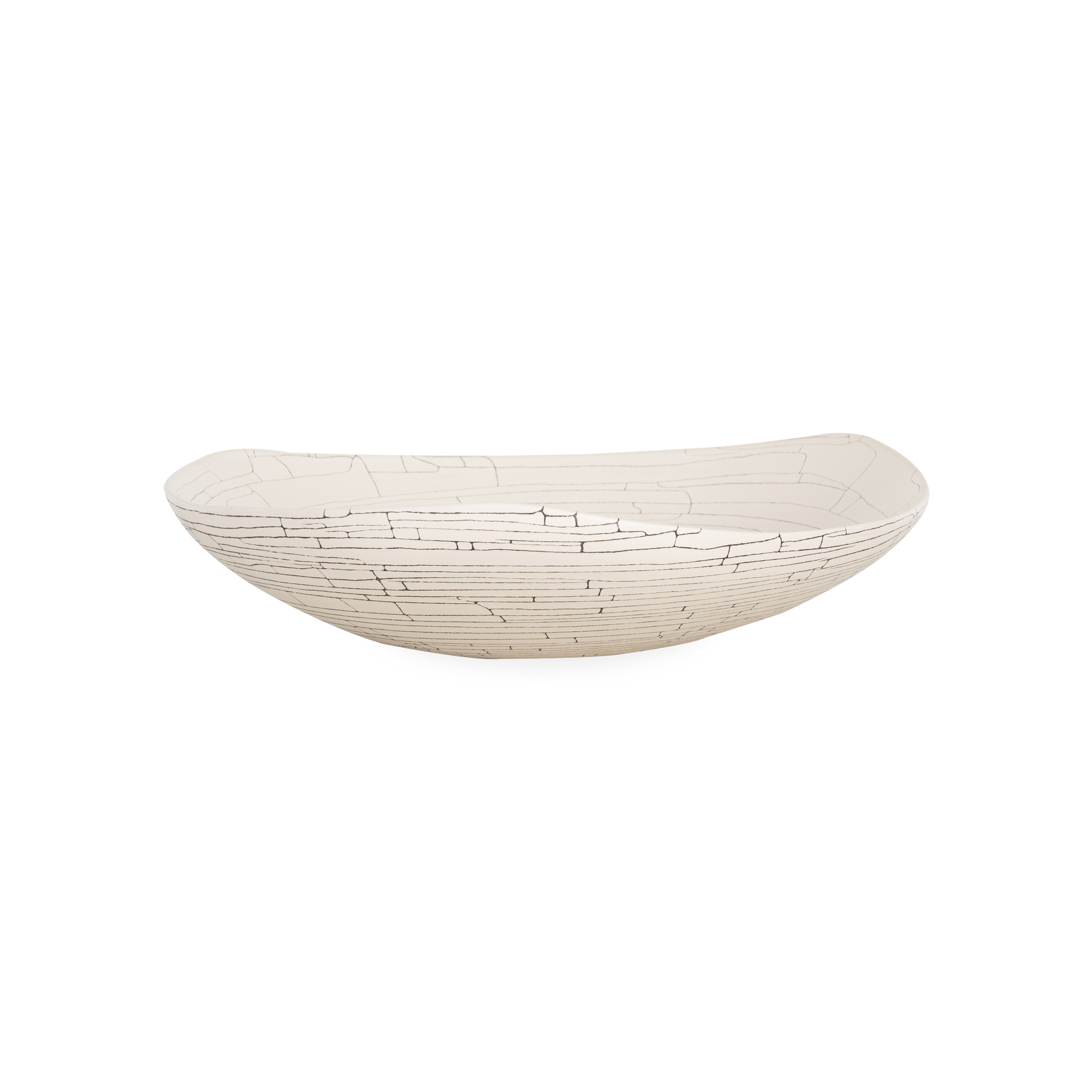 Crackle Triangolo Plate Bowl