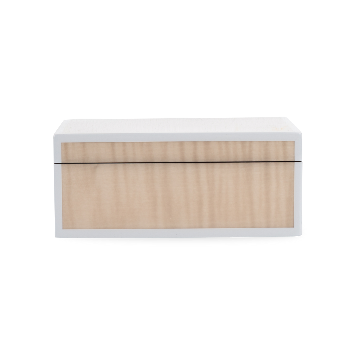 The Lacquered Sycamore Burl Box uses hand-crafted lacquered wood that is produced by the traditional method of hand-pouring multiple layers of lacquer and hand-polishing each layer