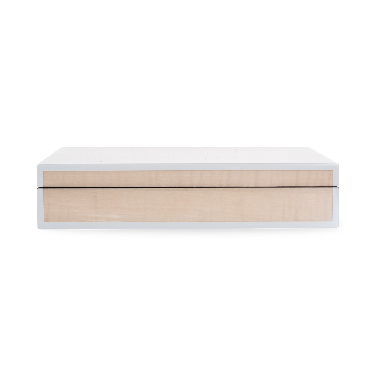 The Lacquered Sycamore Burl Box uses hand-crafted lacquered wood that is produced by the traditional method of hand-pouring multiple layers of lacquer and hand-polishing each layer