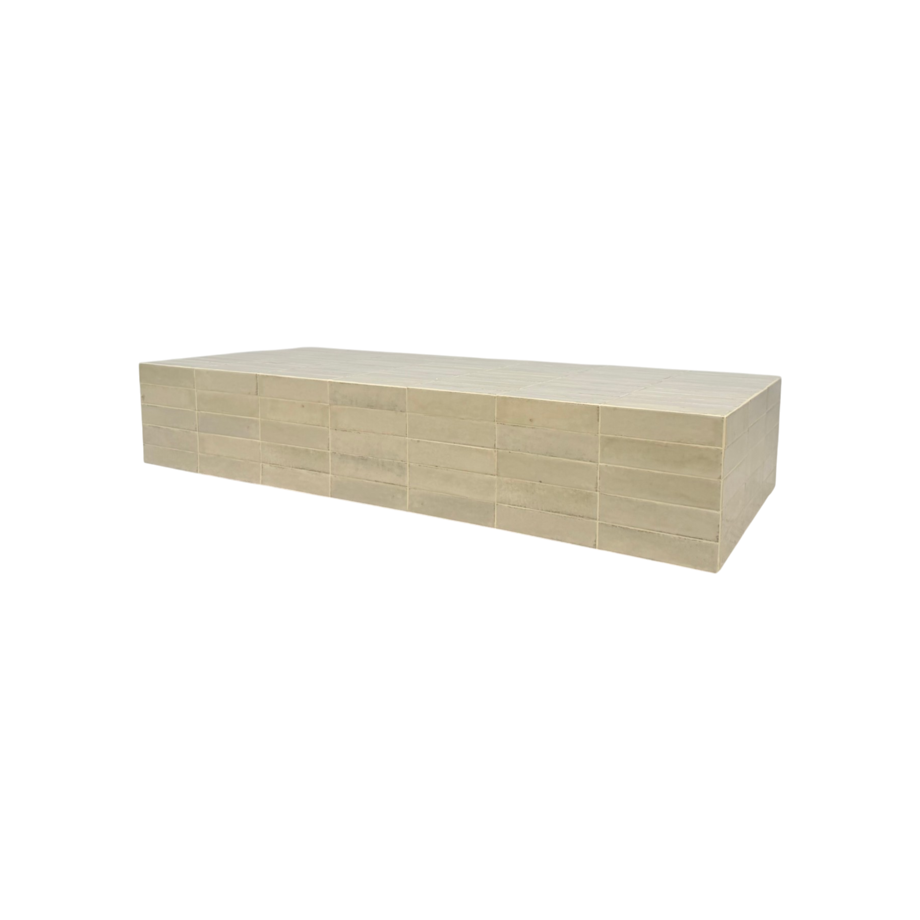 Bloom coffee table in Ivory is a long rectangular coffee table