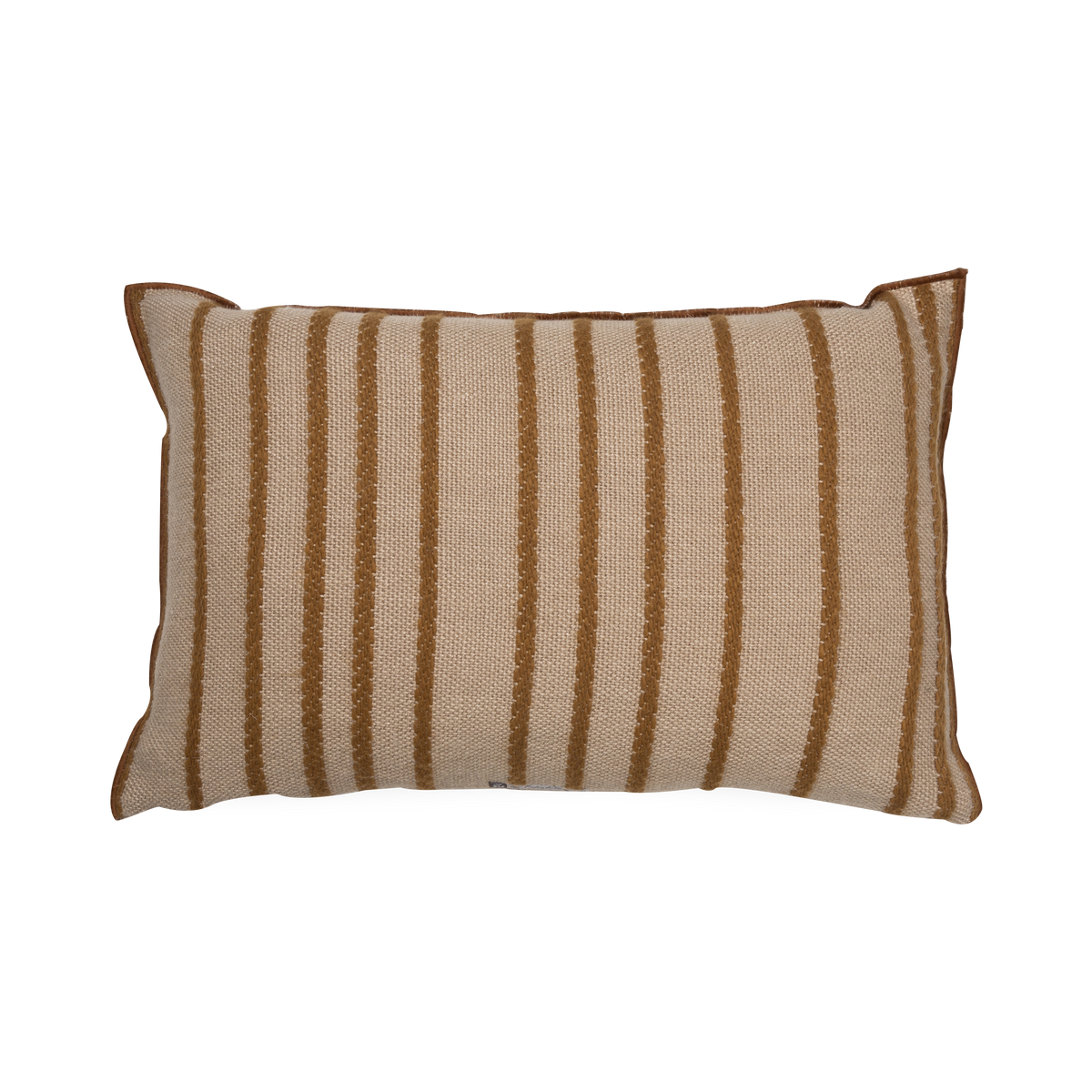 Embroidered Canvas Pillow