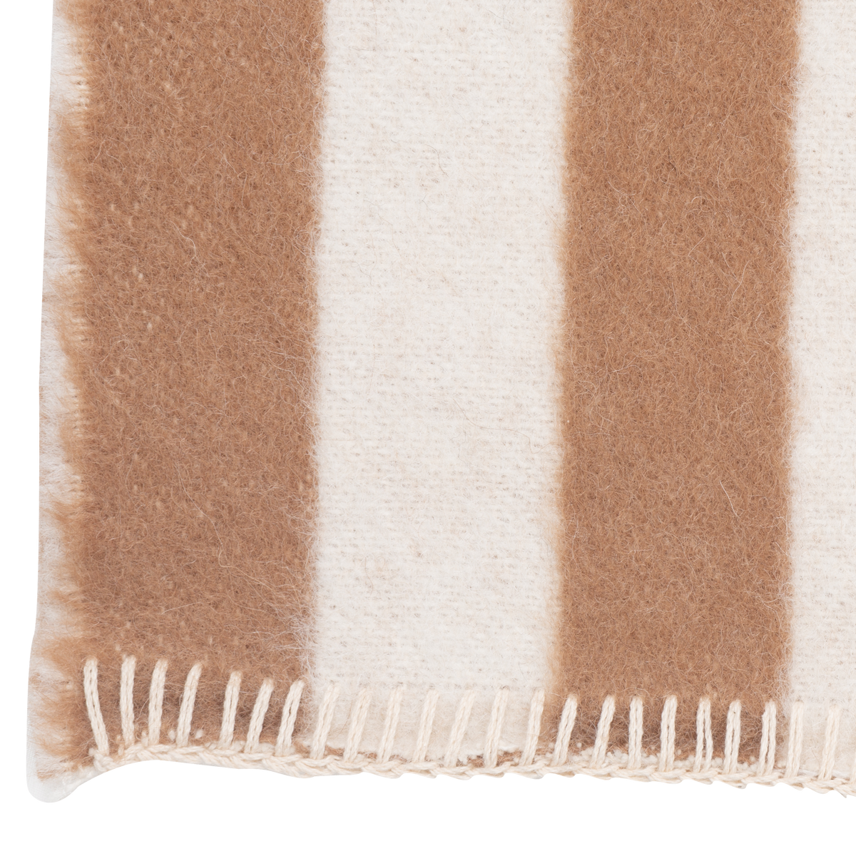 Presenting a luxuriously soft texture, the Stills Stripe Throw is woven with natural superfine alpaca wool and undyed Peruvian cotton.