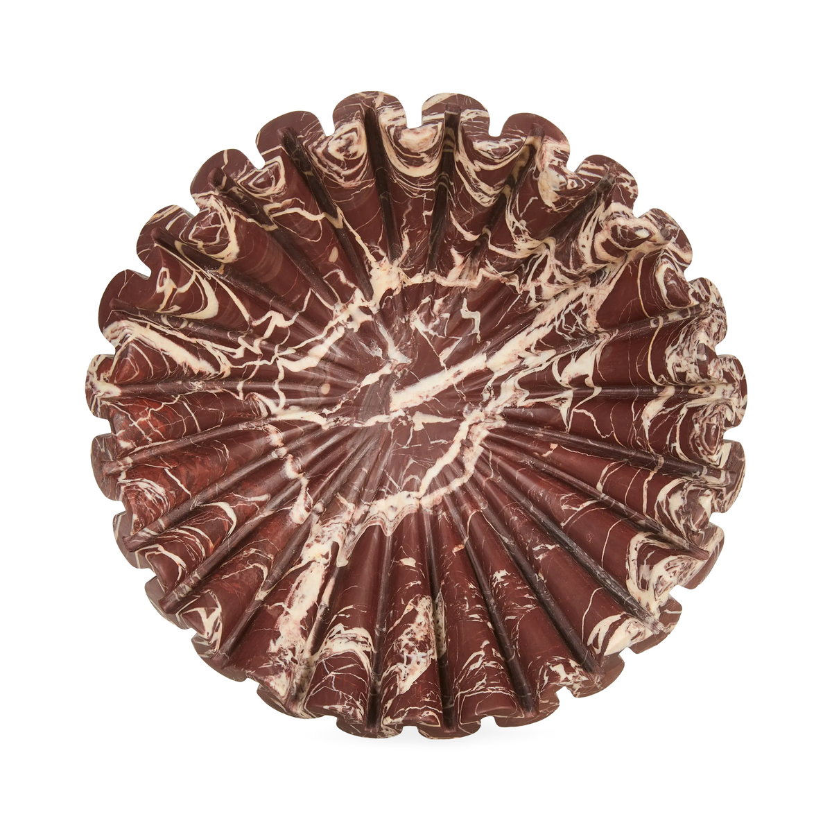 Marble Ruffle Bowl