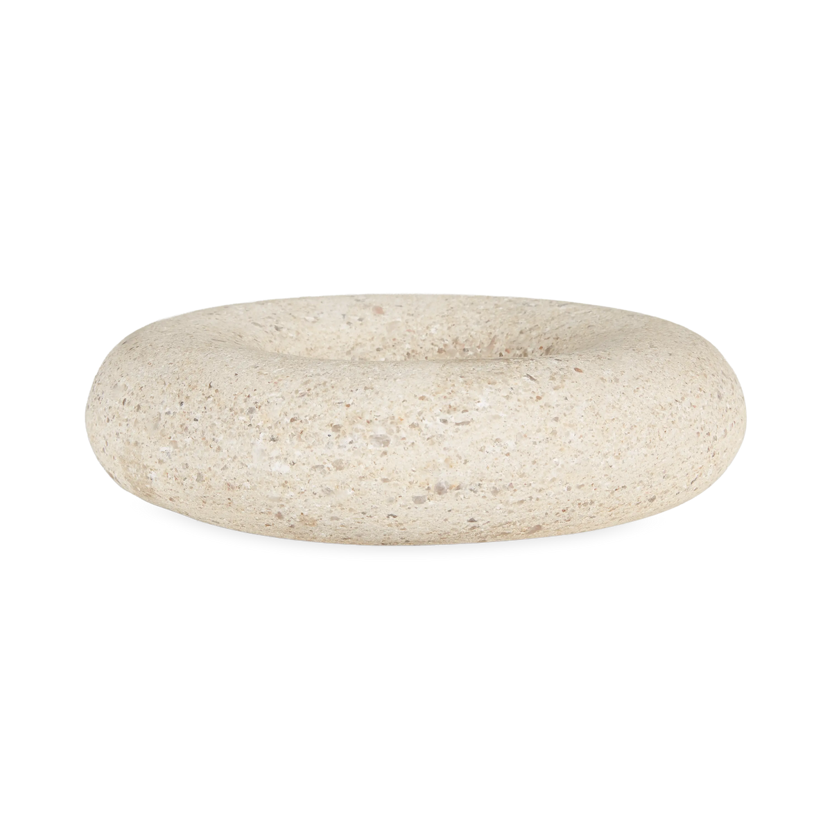 Pudgy Travertine Bowl