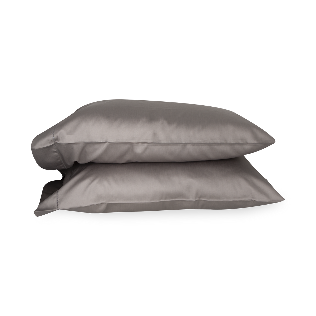 An elegant row of open hemstitching frames this silky, soft sateen collection.