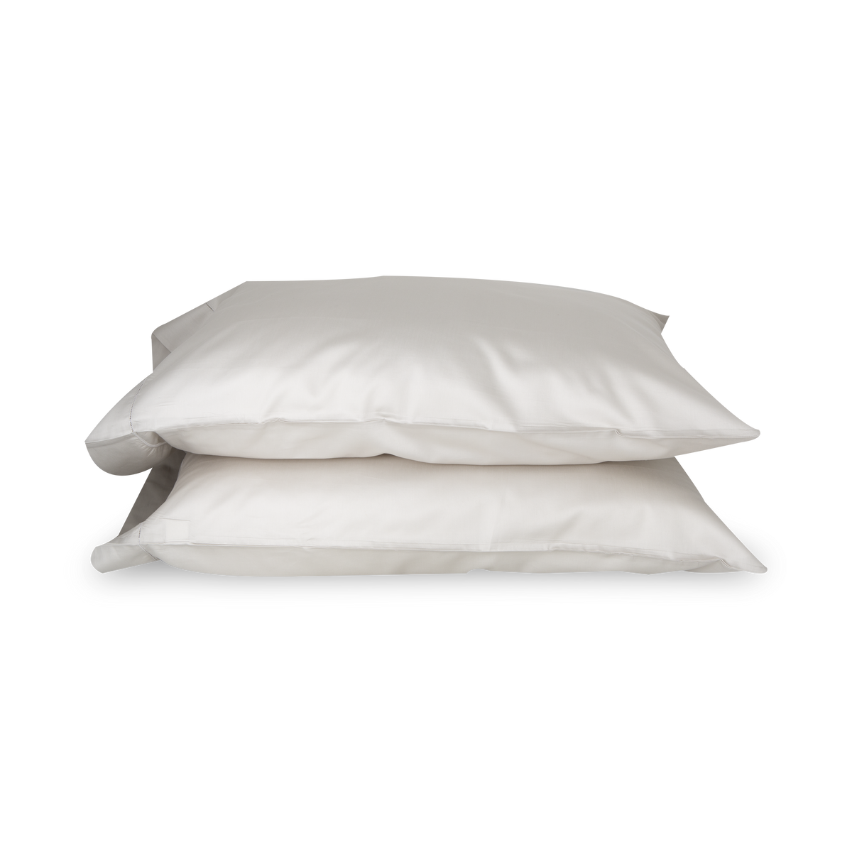 An elegant row of open hemstitching frames this silky, soft sateen collection.