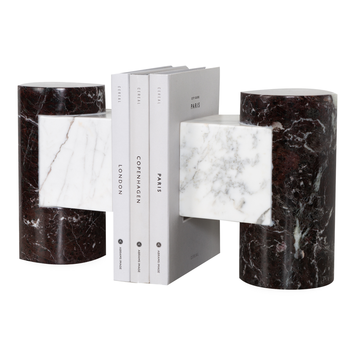 Cube and Cylinder Bookend
