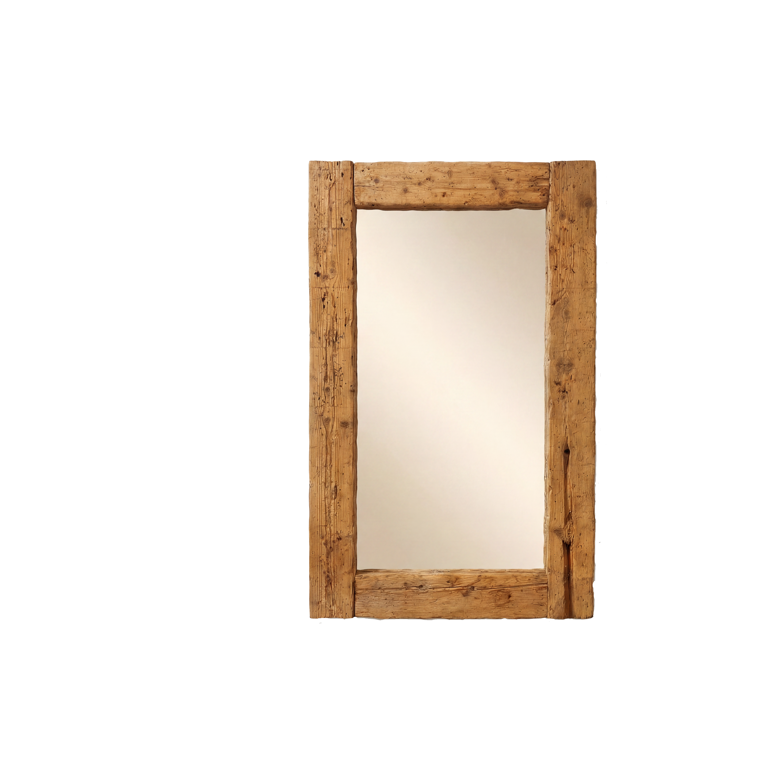 Antique Wood Floor Mirror