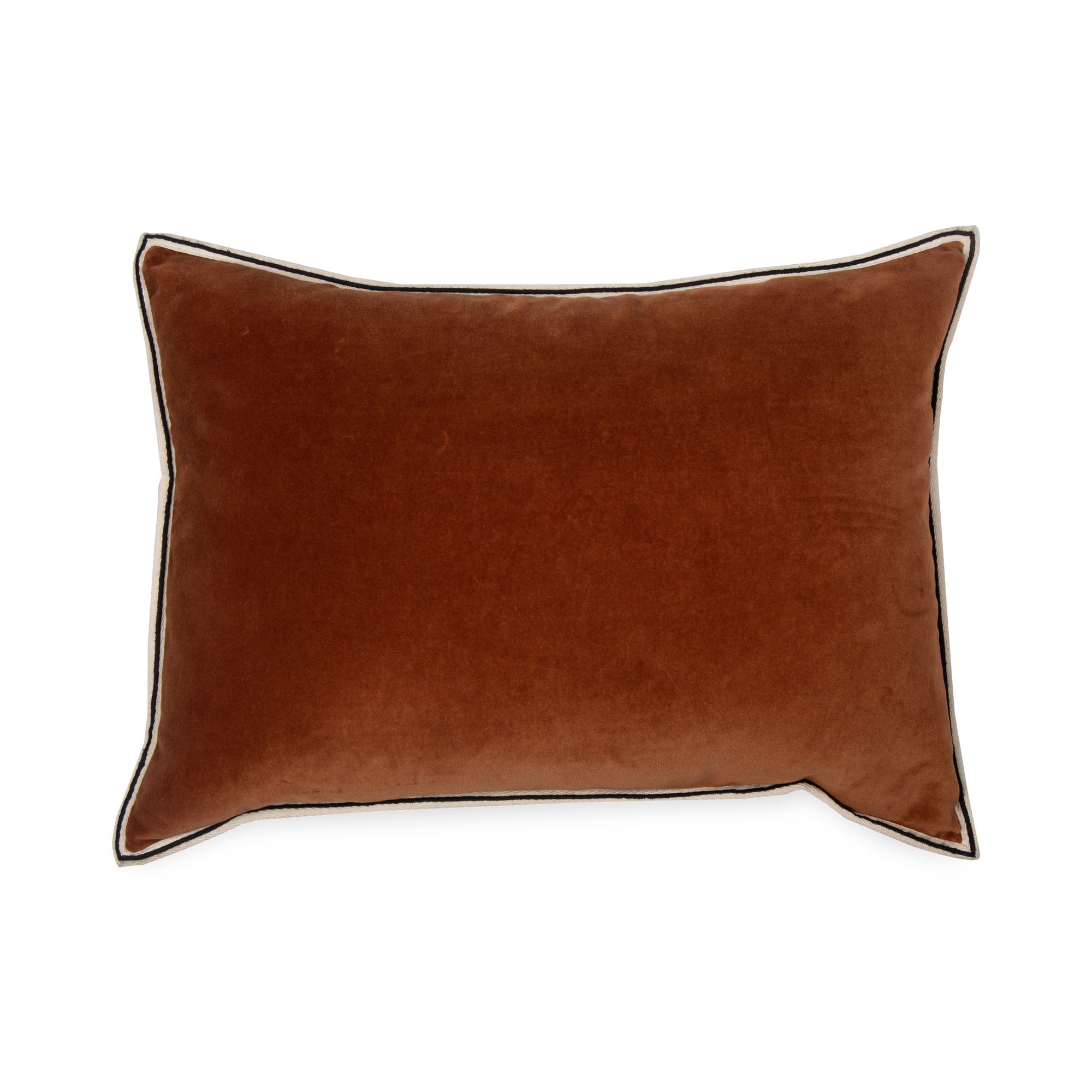 This Velvet Tape Pillow has a minimalist appearance with textural opulence.