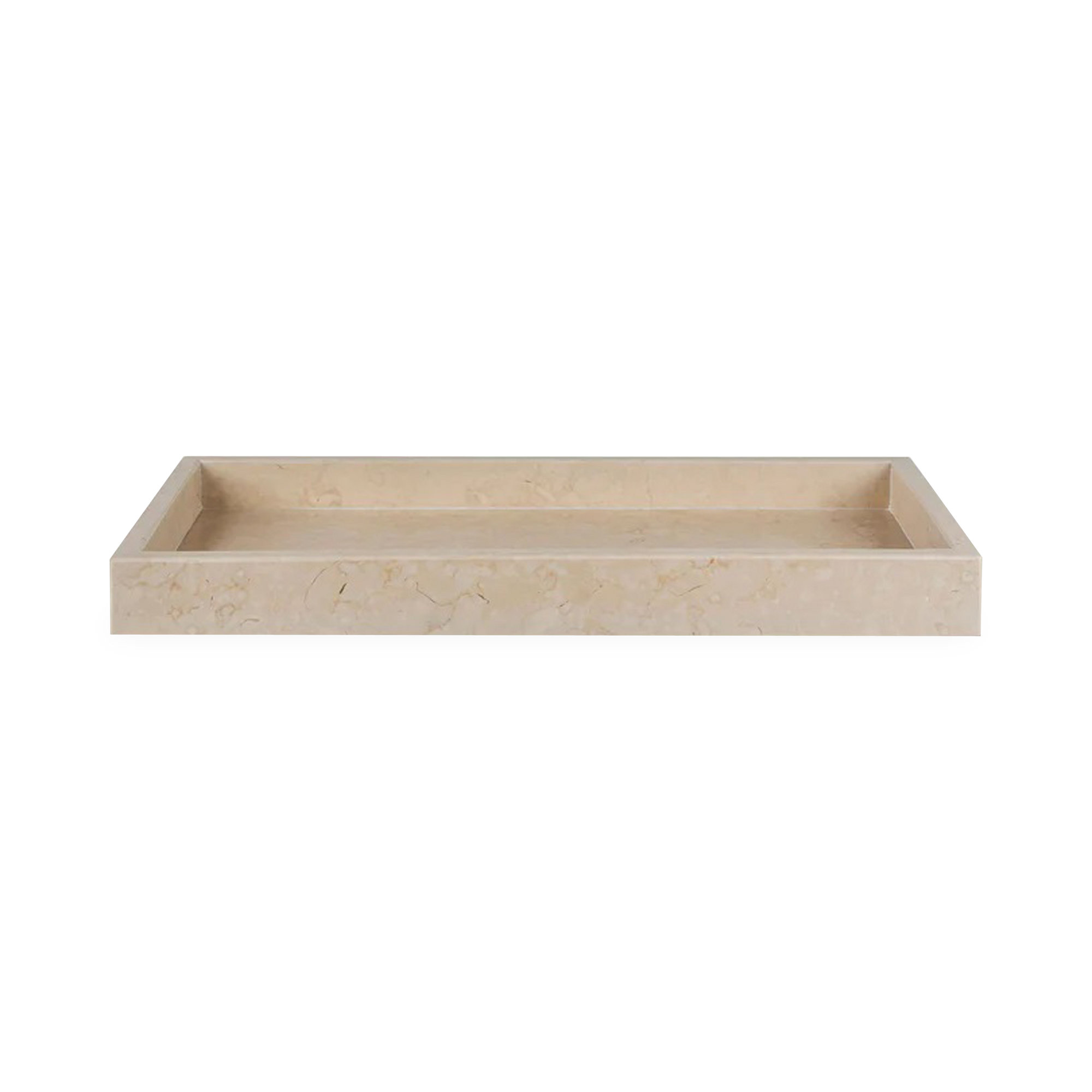 Bringing a luxurious atmosphere into your bathroom with the Marble Tray, this tray features a confident straight lines and elegant cornered edges.