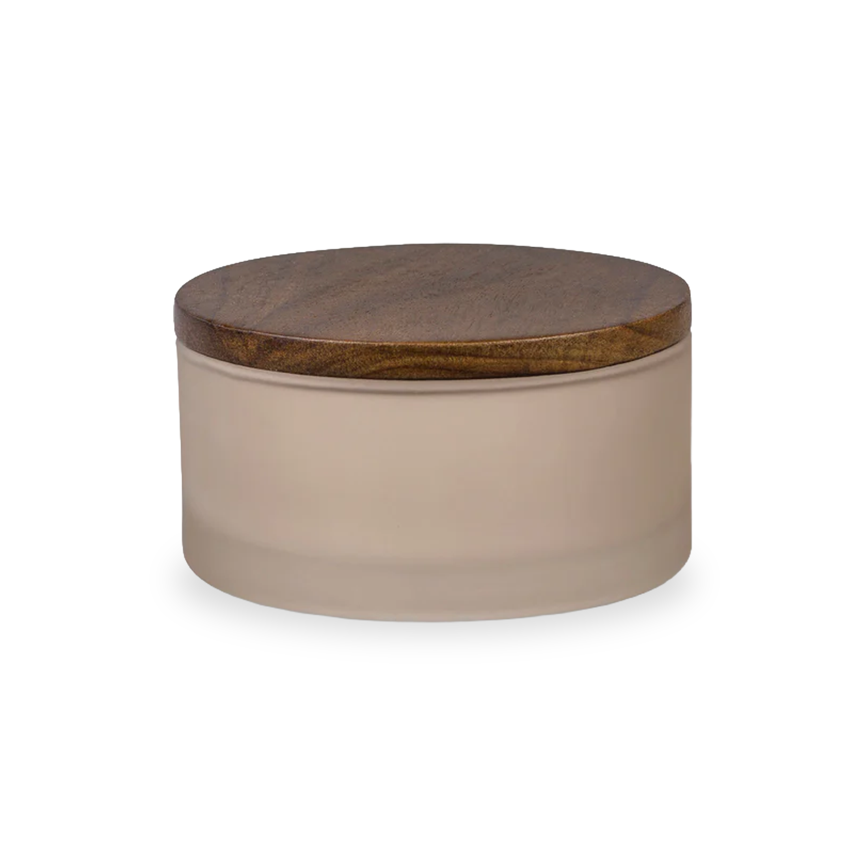 Glass & Wood Jar With Lid