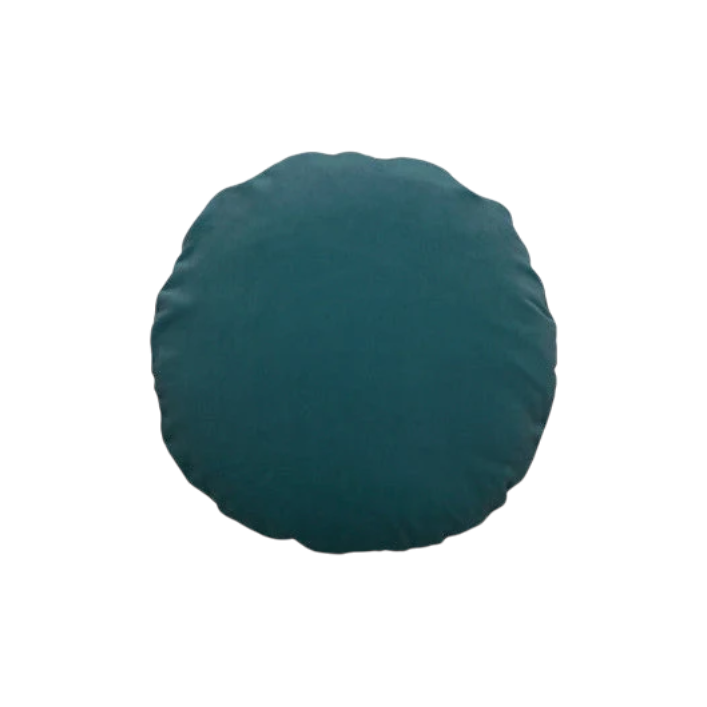 Round Velvet Pillow 16" in petrol, featuring a soft circular silhouette and a smooth velvet-like surface with a subtle sheen.