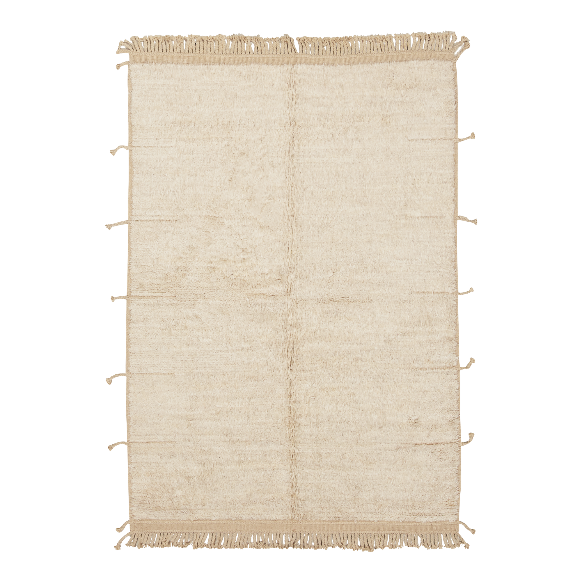 Characterized by its low pile and subtle sheen, the Kashkuli Revisited Collection features simplified and geometric designs.