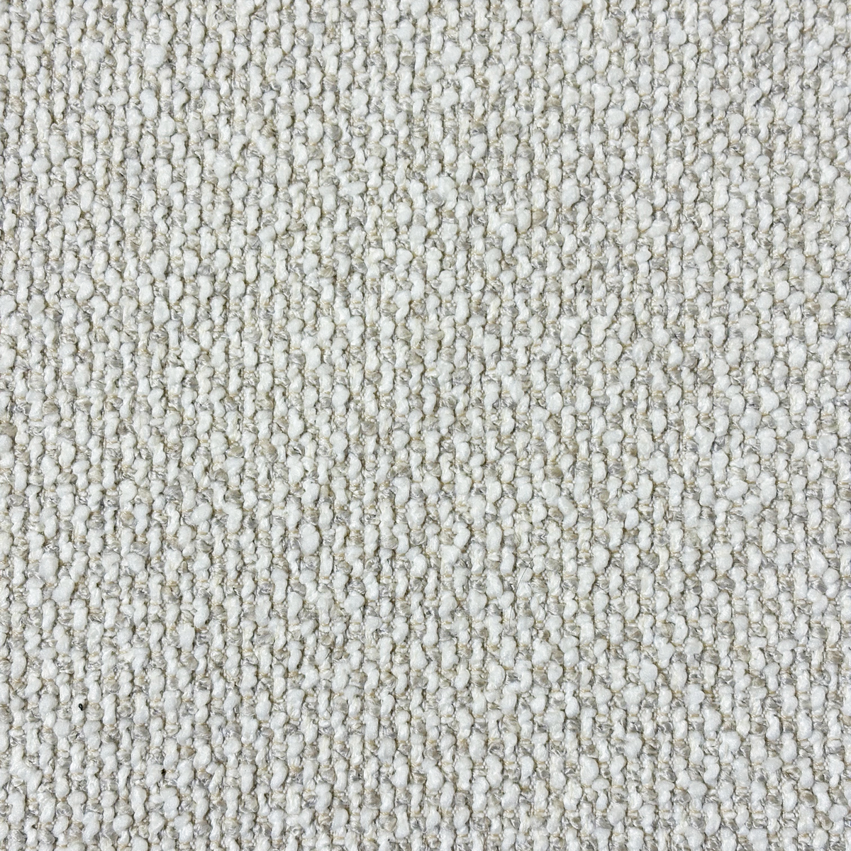 Capri Modular Sectional close-up showing the off-white bouclé texture, with its classic looped, nubby weave.