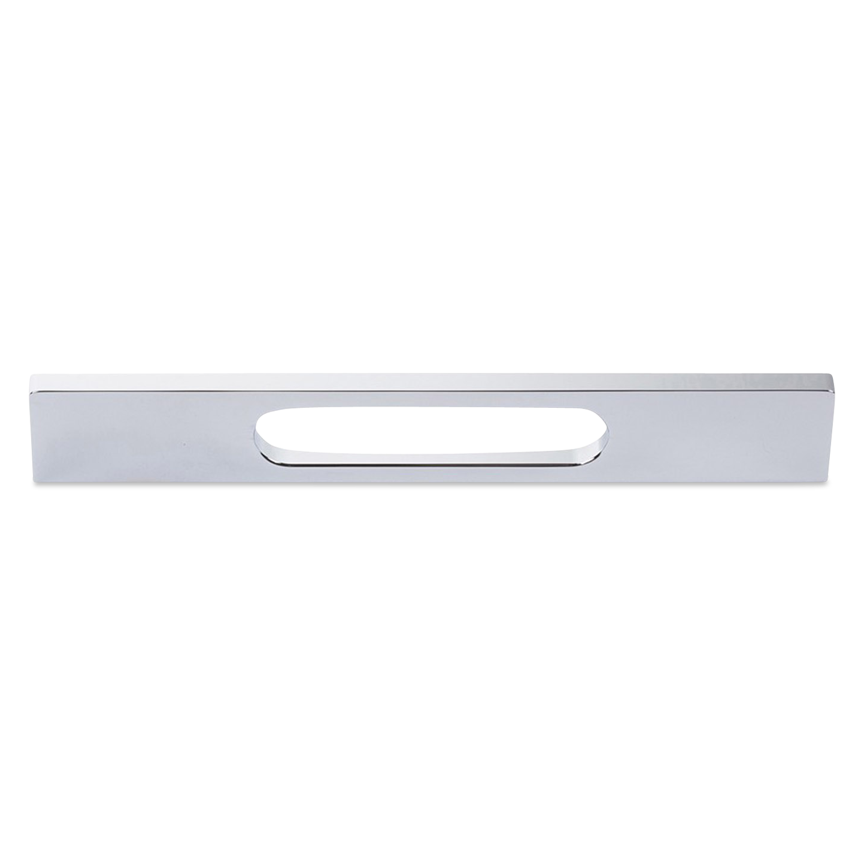 The Level Pull features a contemporary, modern style.