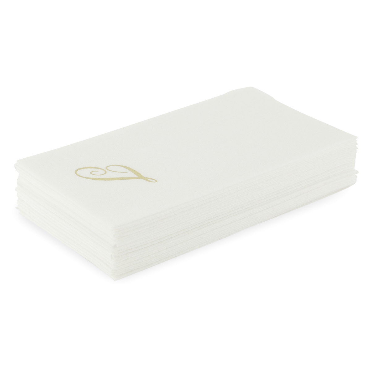 Customized guest towels that are made of paper but feel like fabric.