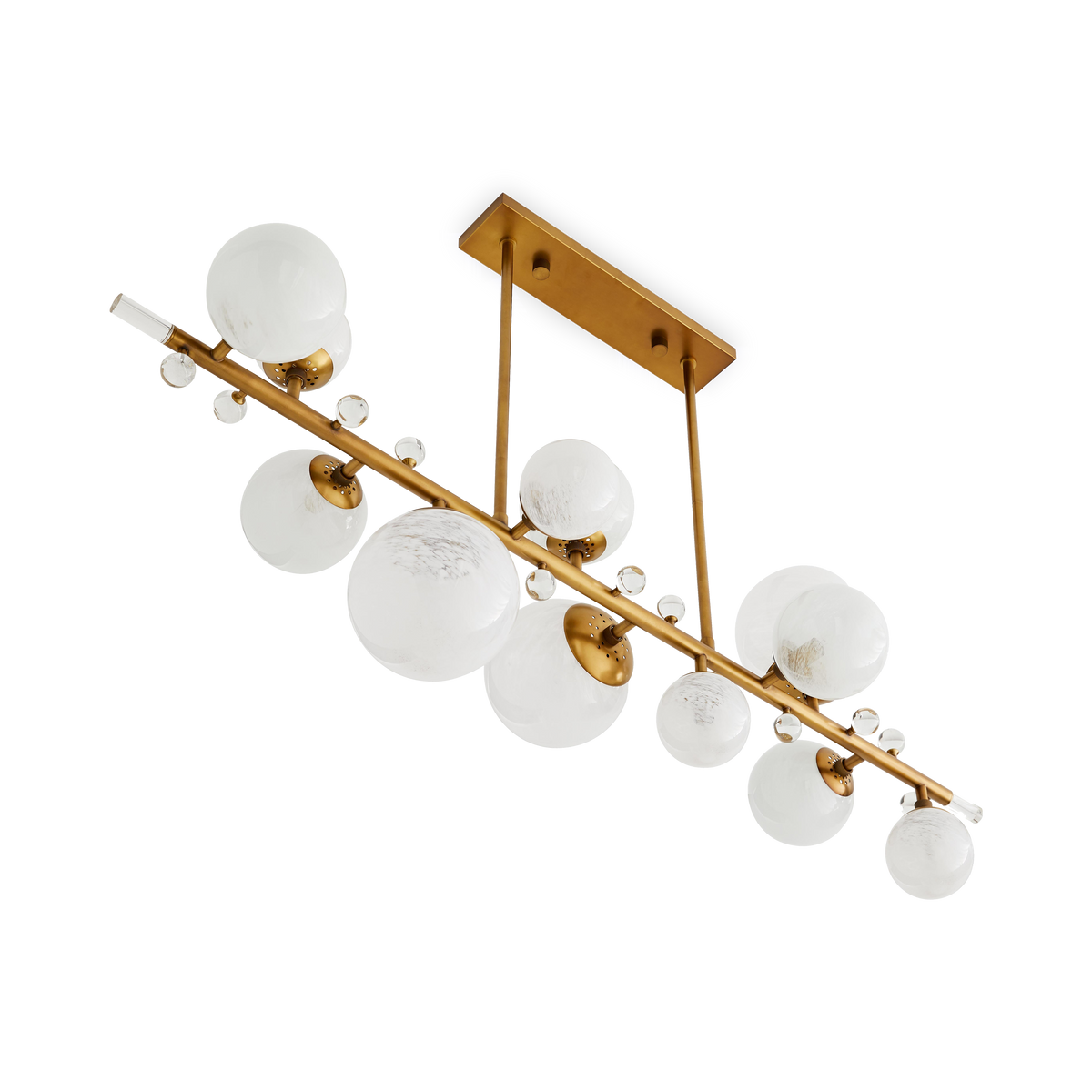 A representation of modern sophistication, this multi-light electrolier defines a space.
