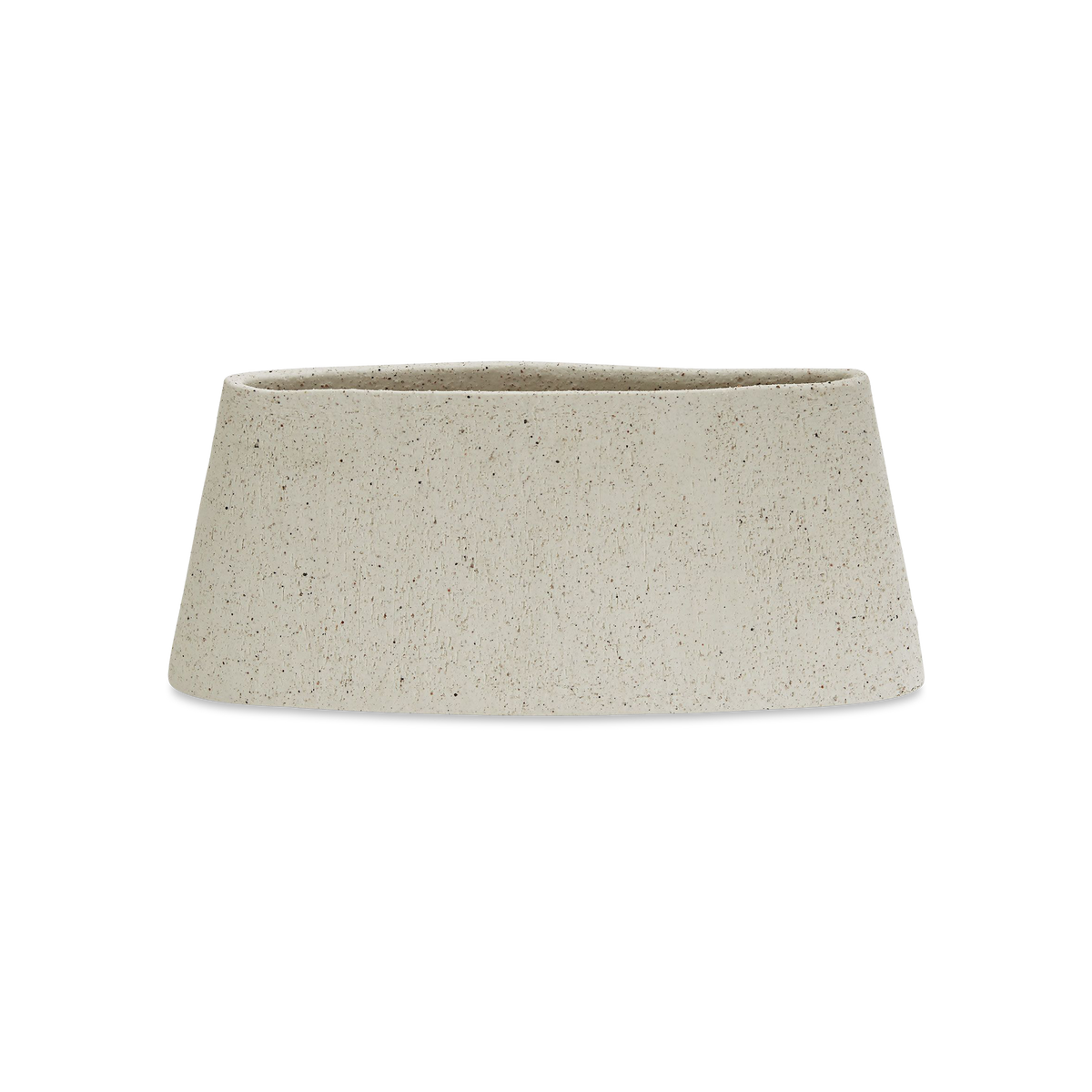This set of three ceramic vases is an artistic expression of natural materials.