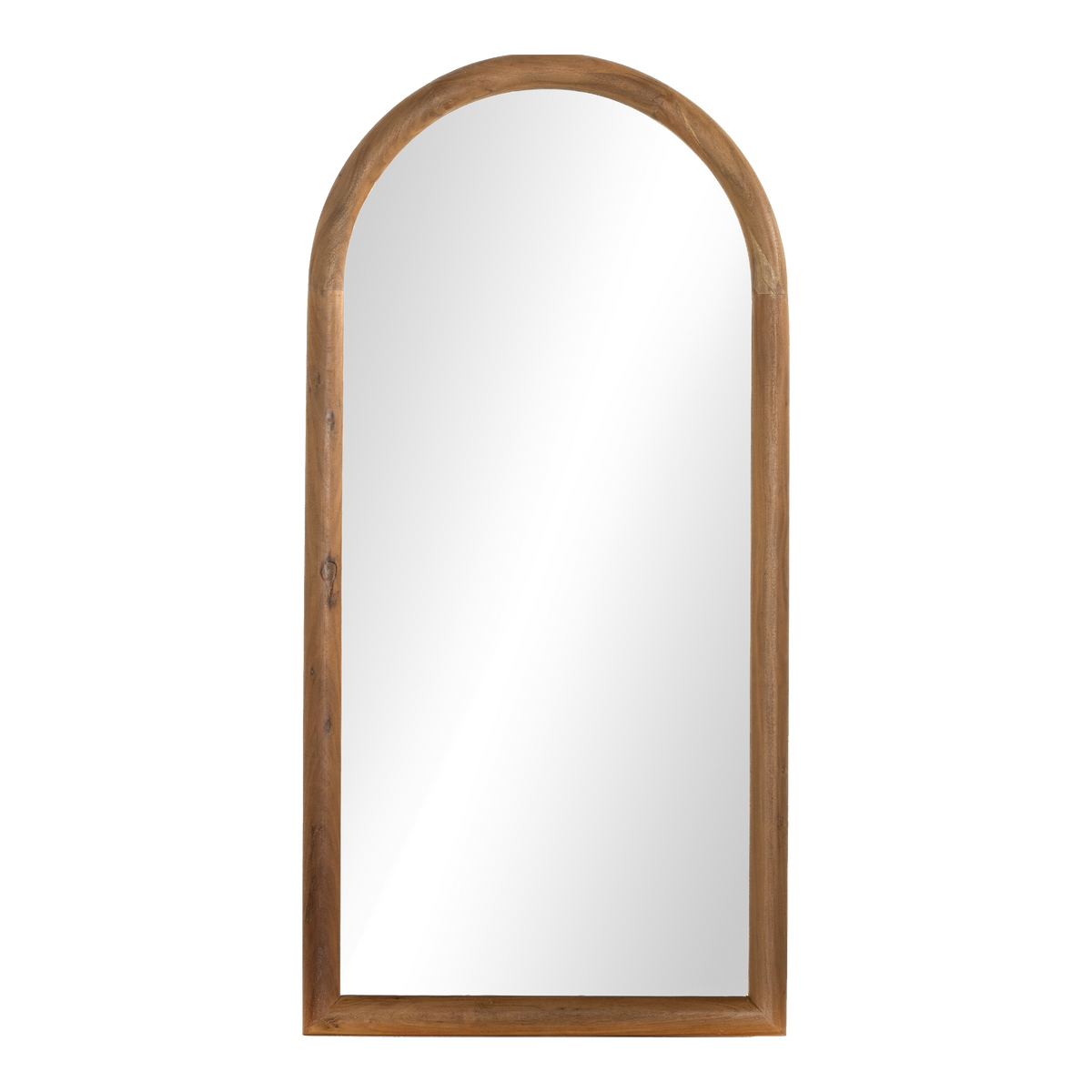 Arched Acacia Floor Mirror
