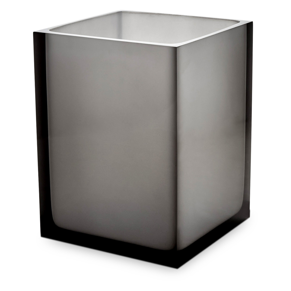 A thick, acrylic bathroom essential with a frosted lozenge interior.