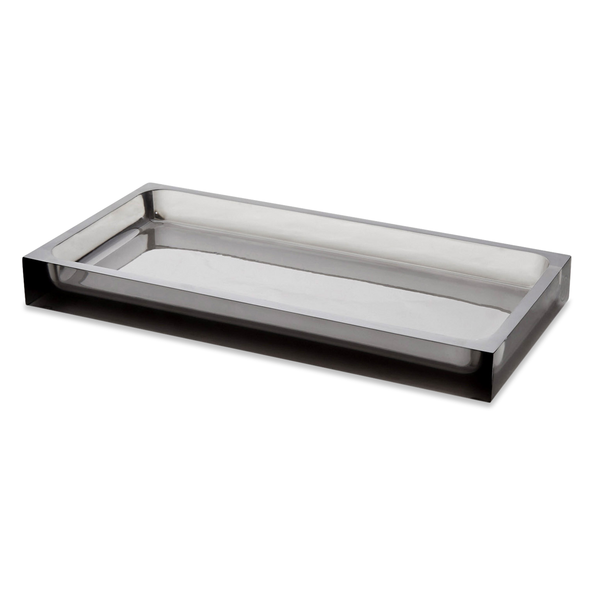 A thick, acrylic bathroom essential with a frosted lozenge interior.