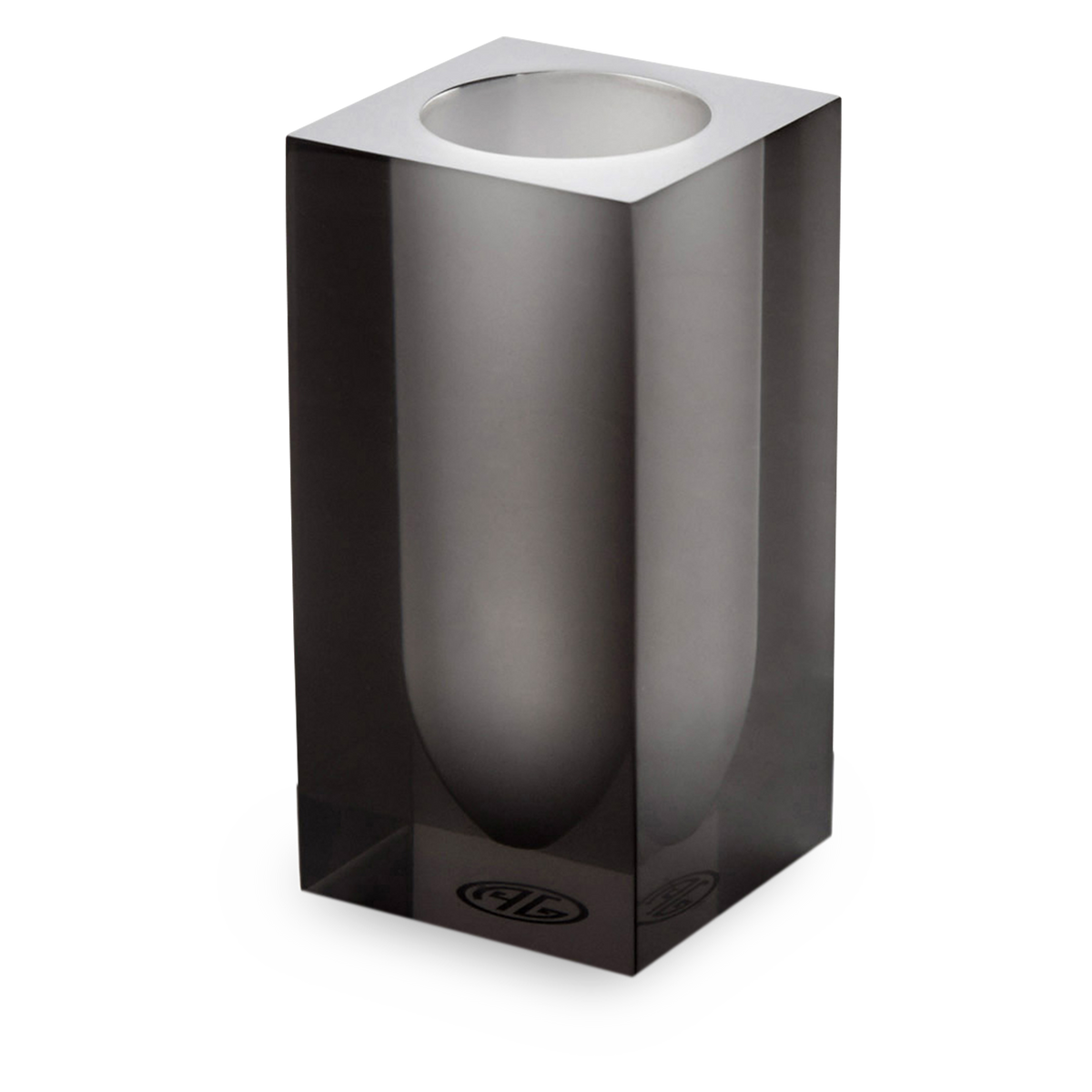A thick, acrylic bathroom essential with a frosted lozenge interior.