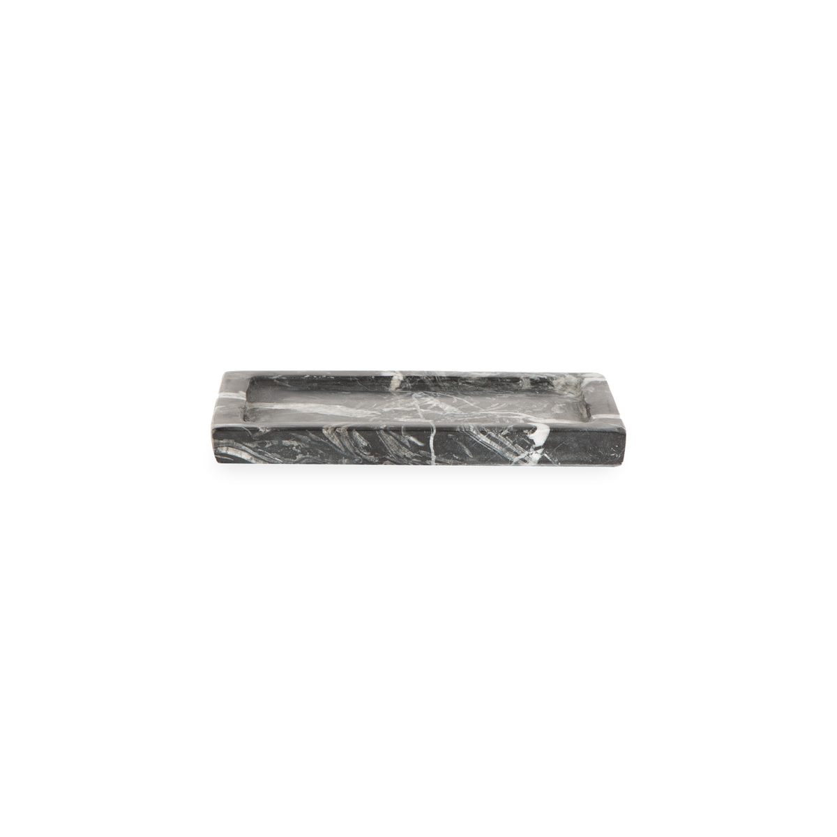 Beautifully handcrafted by skilled artisans, the Marble Collection accessories are made from black marble with natural white veins.