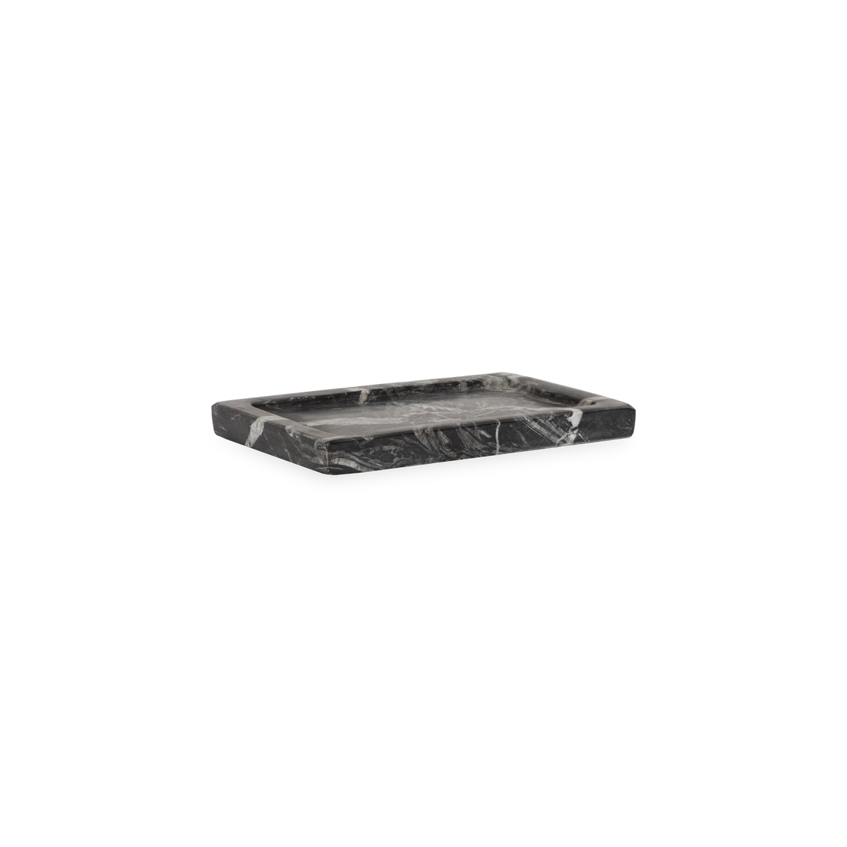 Beautifully handcrafted by skilled artisans, the Marble Collection accessories are made from black marble with natural white veins.