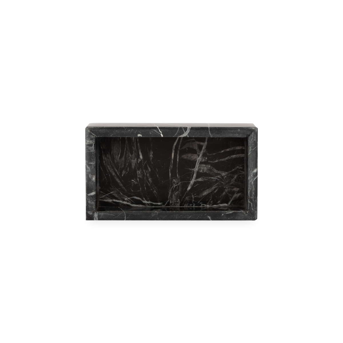 Beautifully handcrafted by skilled artisans, the Marble Collection accessories are made from black marble with natural white veins.
