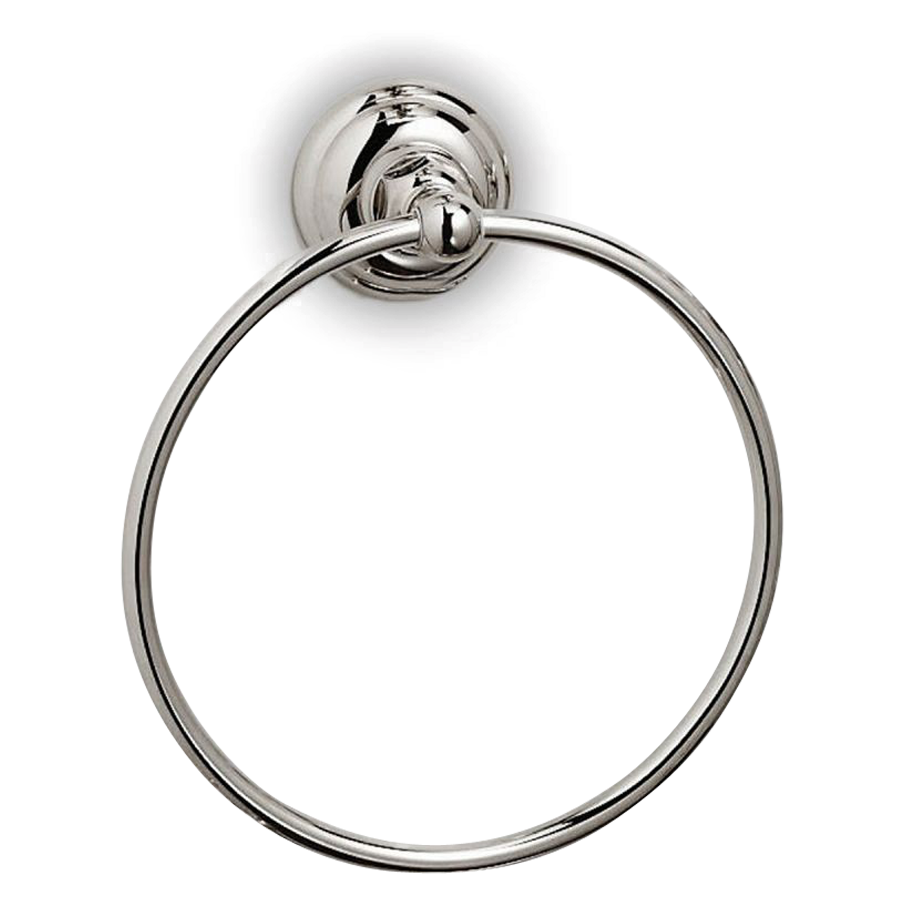 A contemporary, elegant bathroom accessory, the Regal towel ring is sleek and detailed with a ridged base.