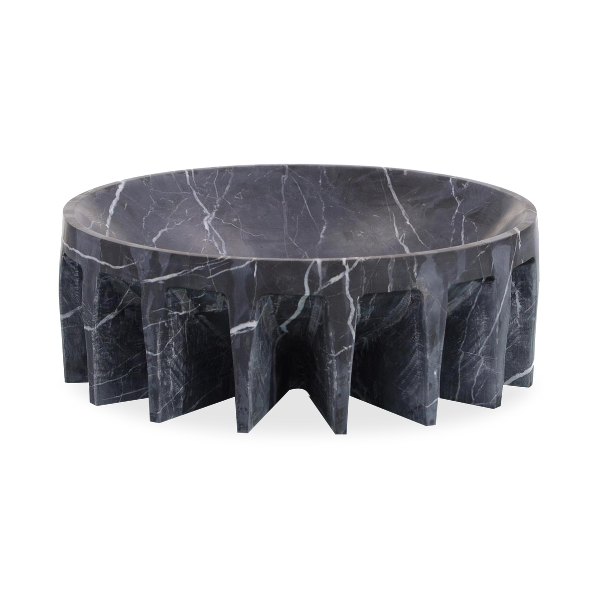 Marble Scalloped Base Bowl