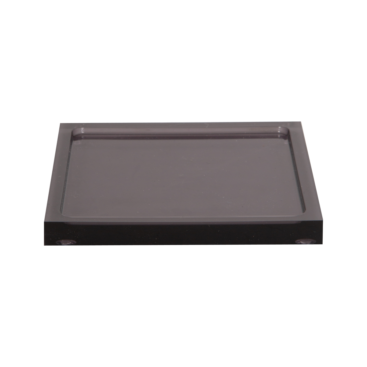 These acrylic coasters in a black finish offer a sleek way to protect your tabletops and keep your drinks in place.